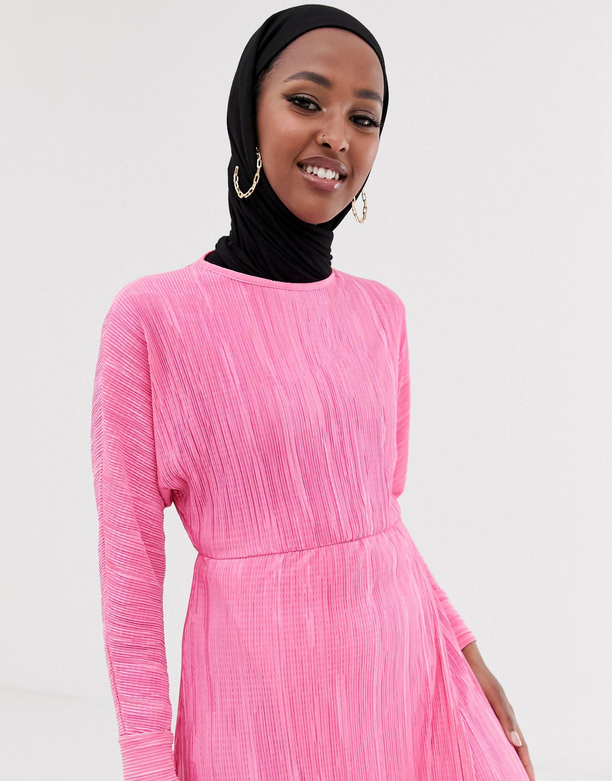 maxi plisse dress