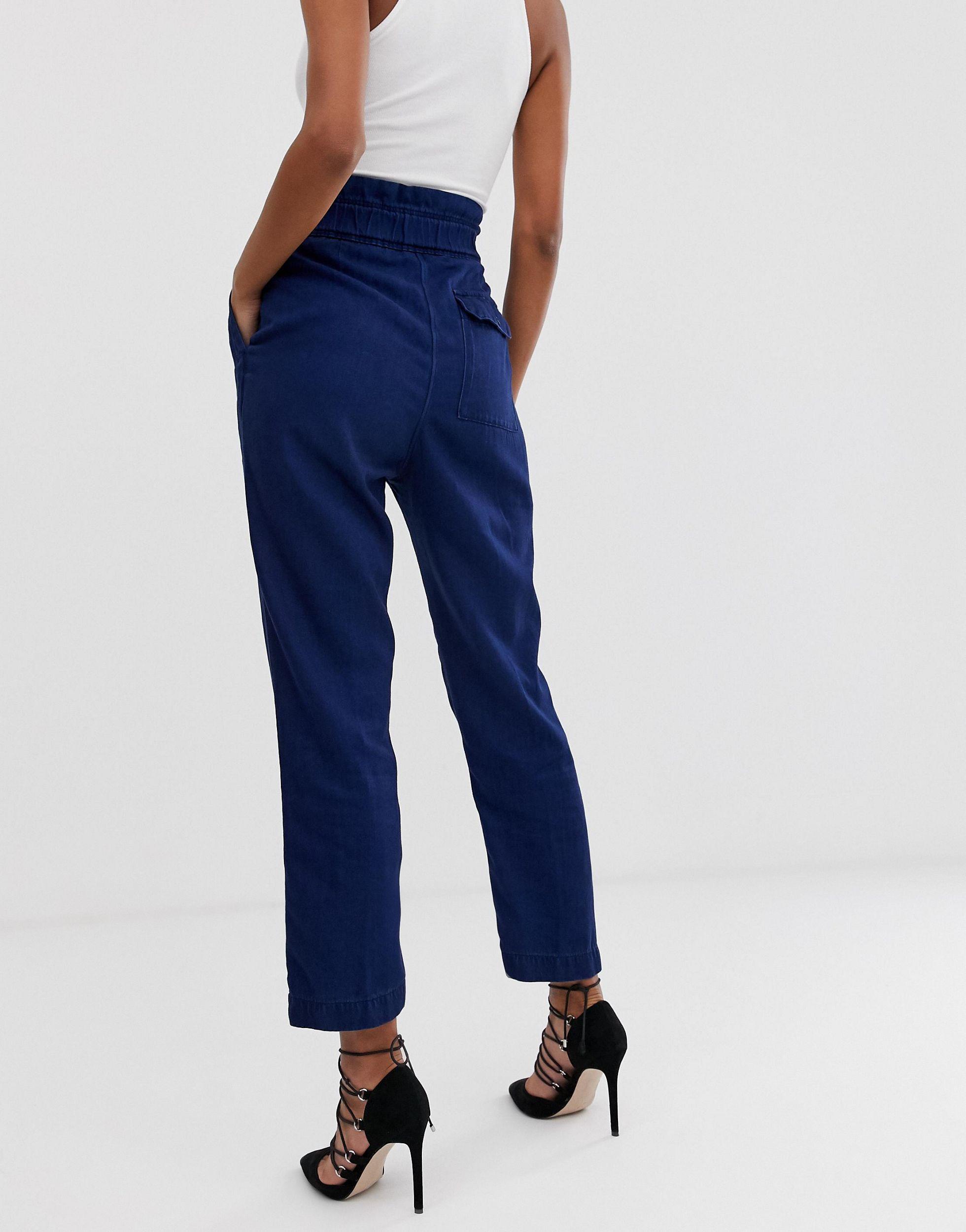 G-Star RAW Denim Bronson - Legerbroek Met Ruches Aan in het Blauw - Lyst