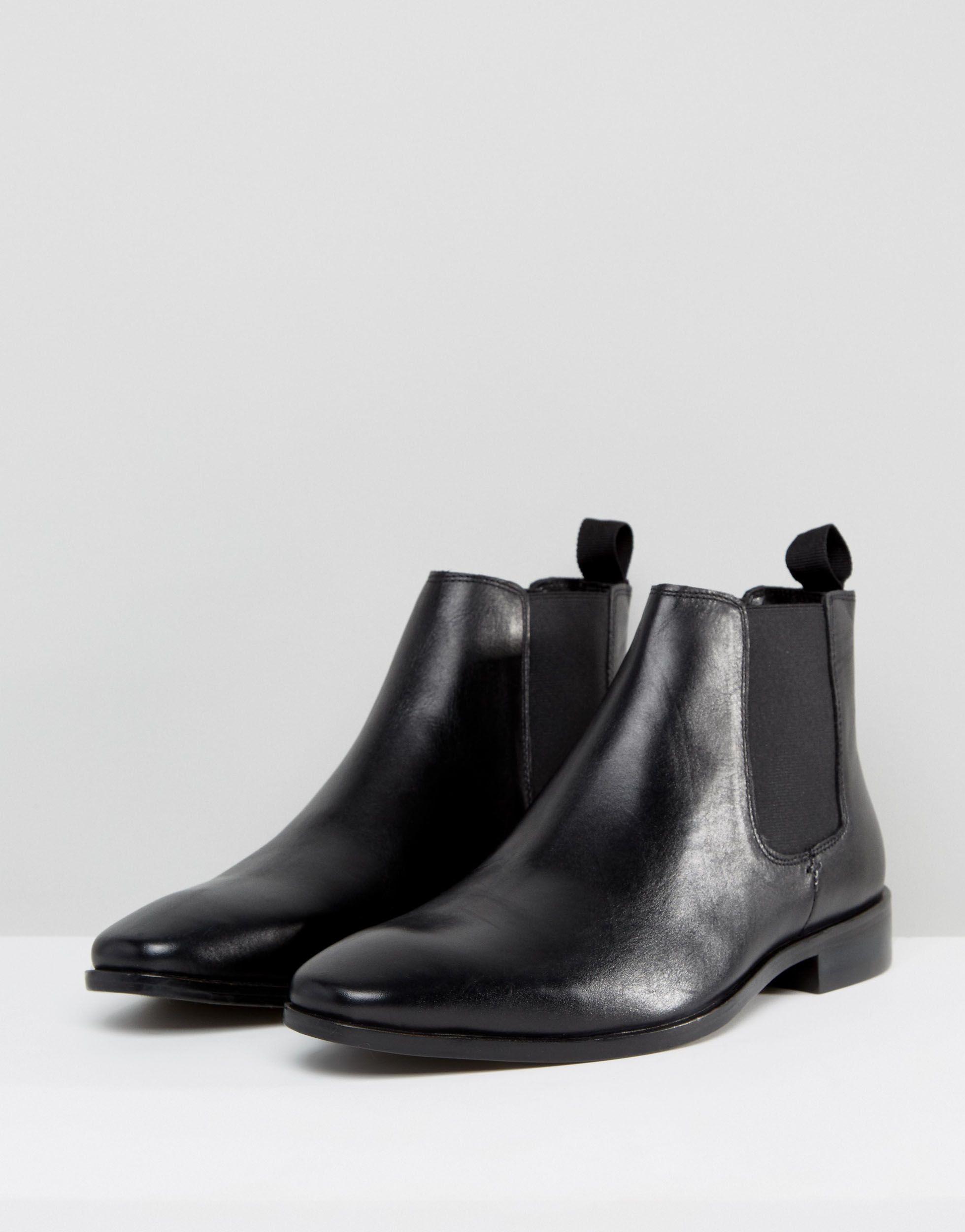 Dune Chelsea Boots in Black for Men | Lyst