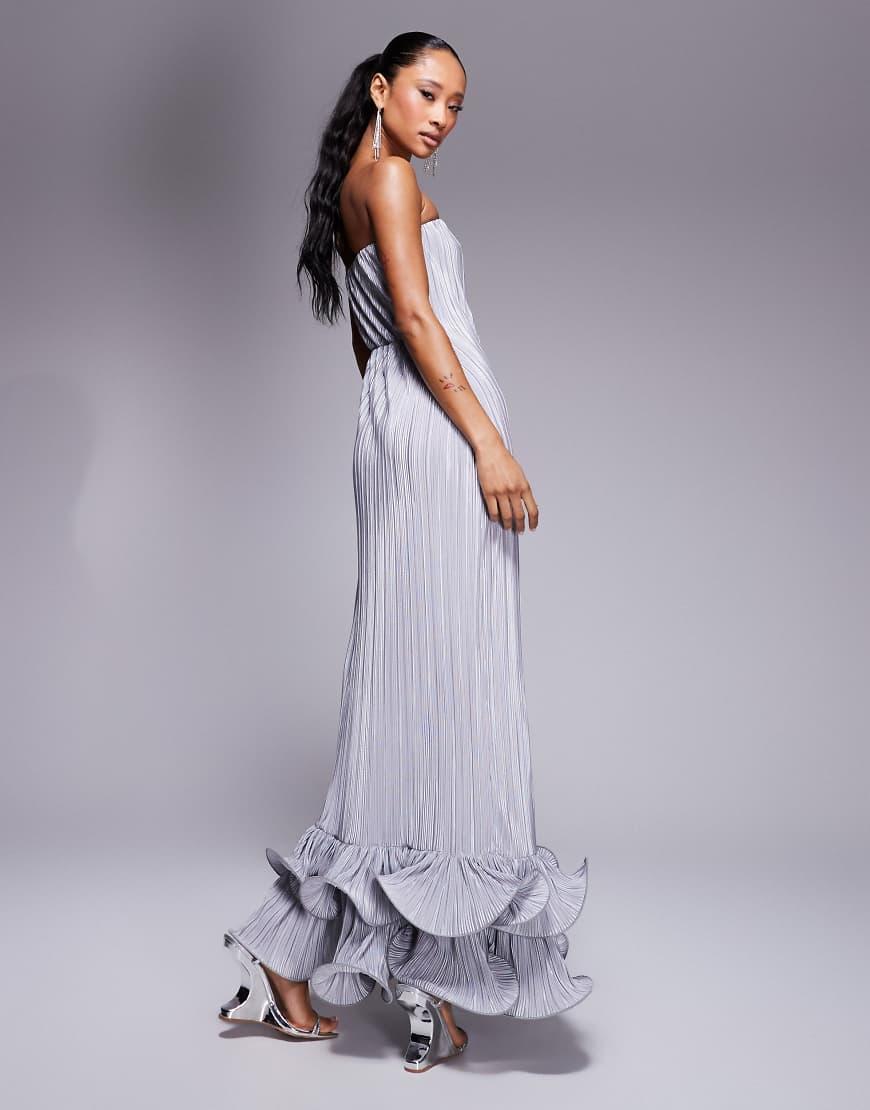 black chiffon empire waist dress Evening Party Plus Size Women A-Line Ready To Ship Dresses and formal events. black dress for night Couleur:Lilas