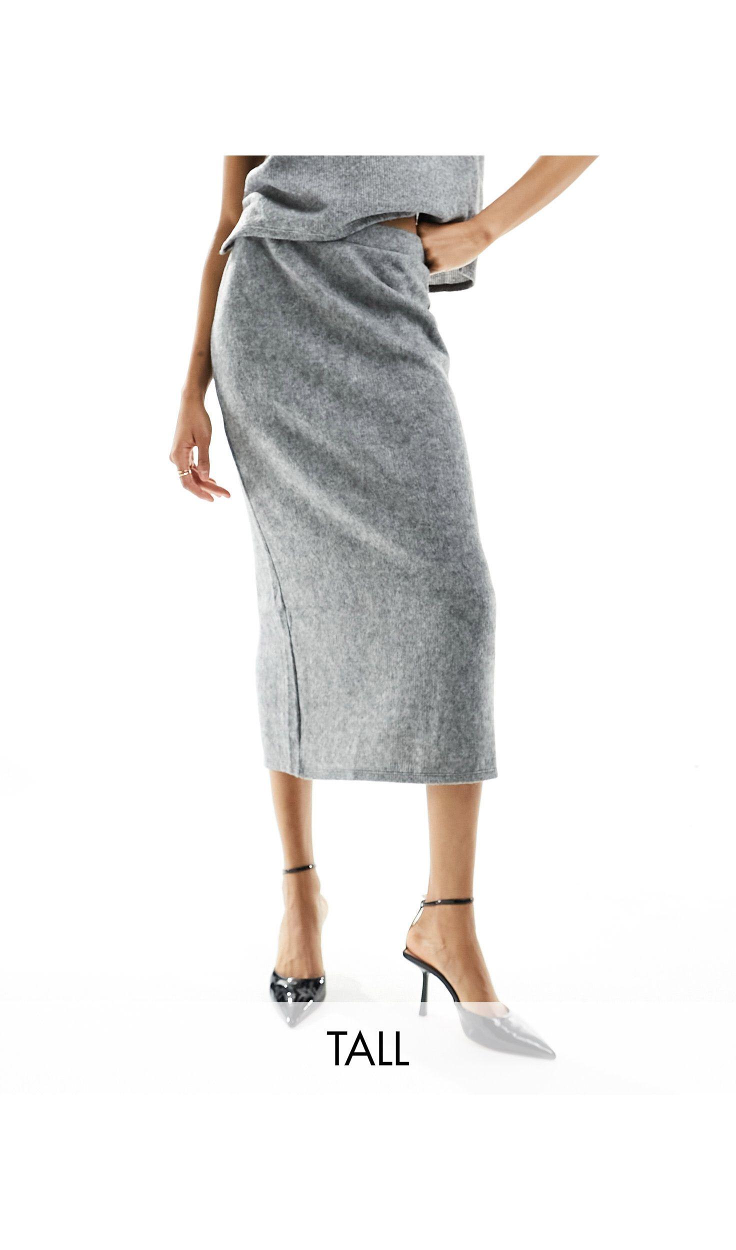 Vero moda knitted midi cheap skirt co-ord with side split