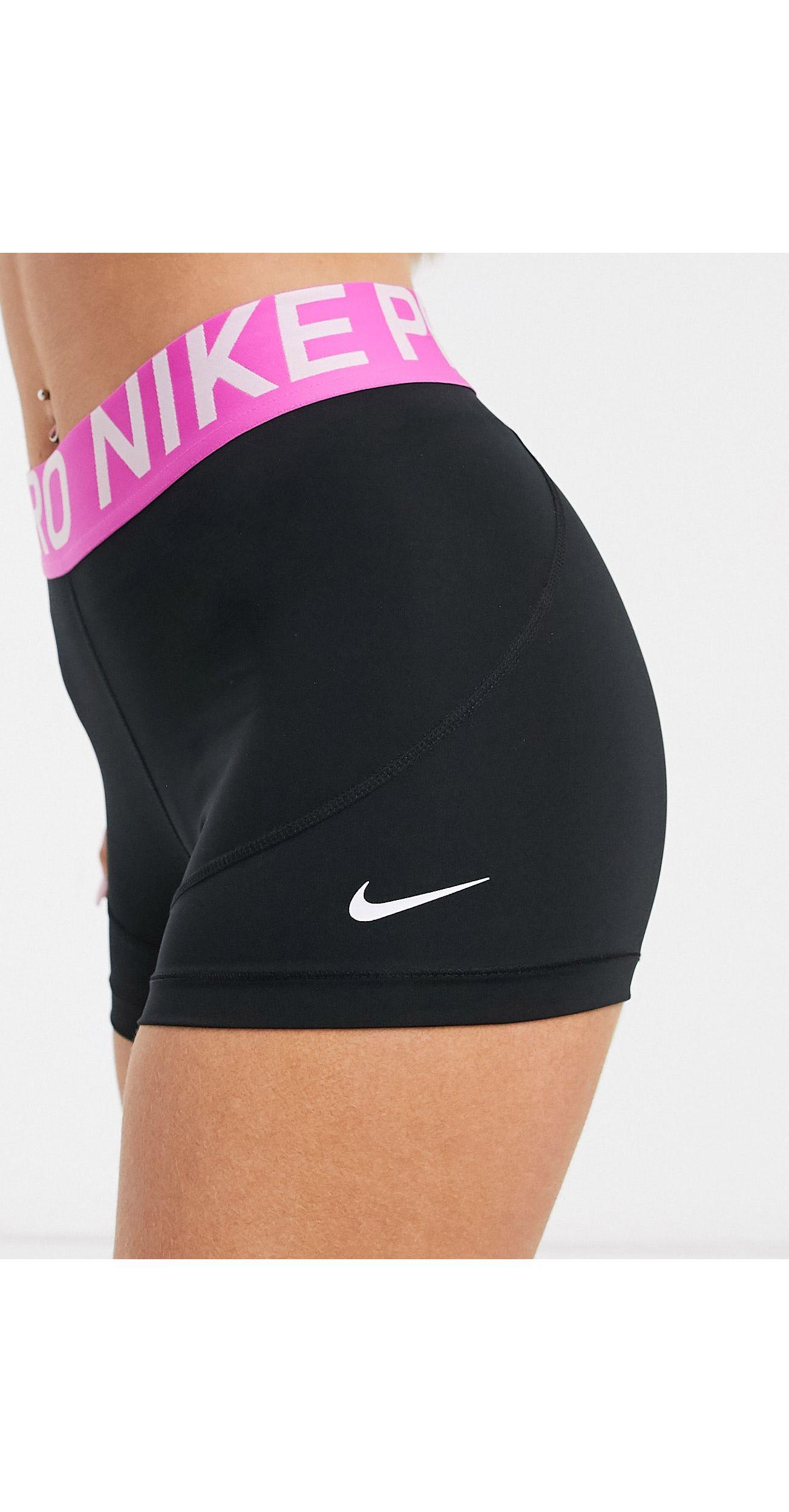 Nike Synthetic Pro Booty Shorts in Black - Lyst