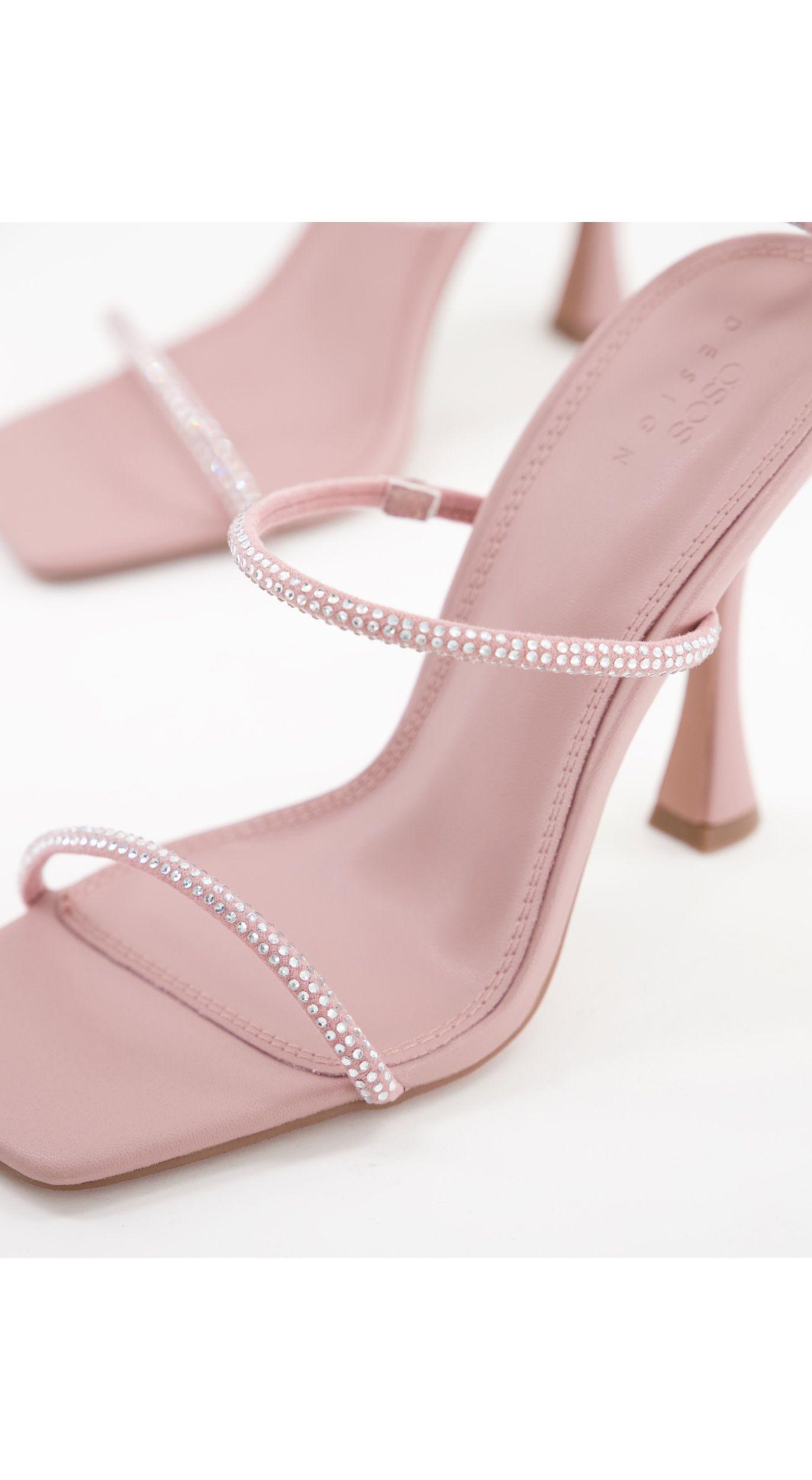 Barely there hotsell diamante heels