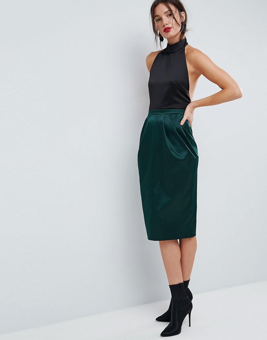 satin tulip skirt