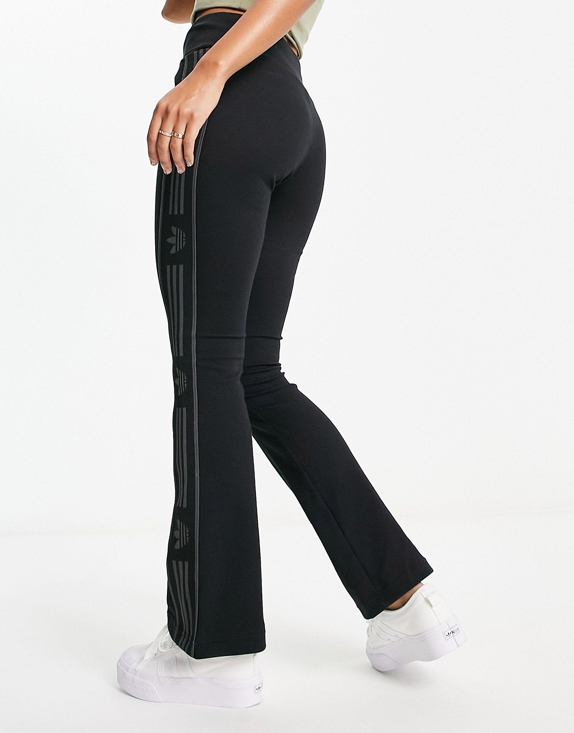 adidas Women's Ski Chic Rib-Knit Flared Pants - Macy's