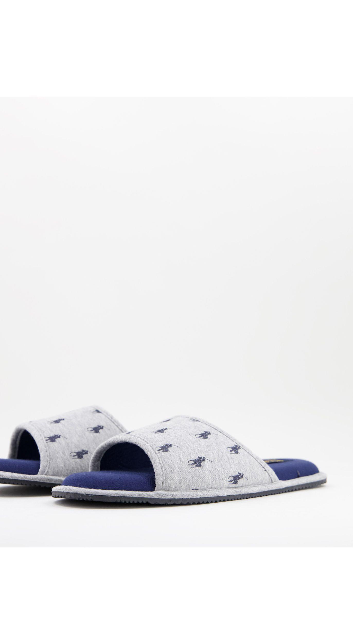 grey ralph lauren slippers