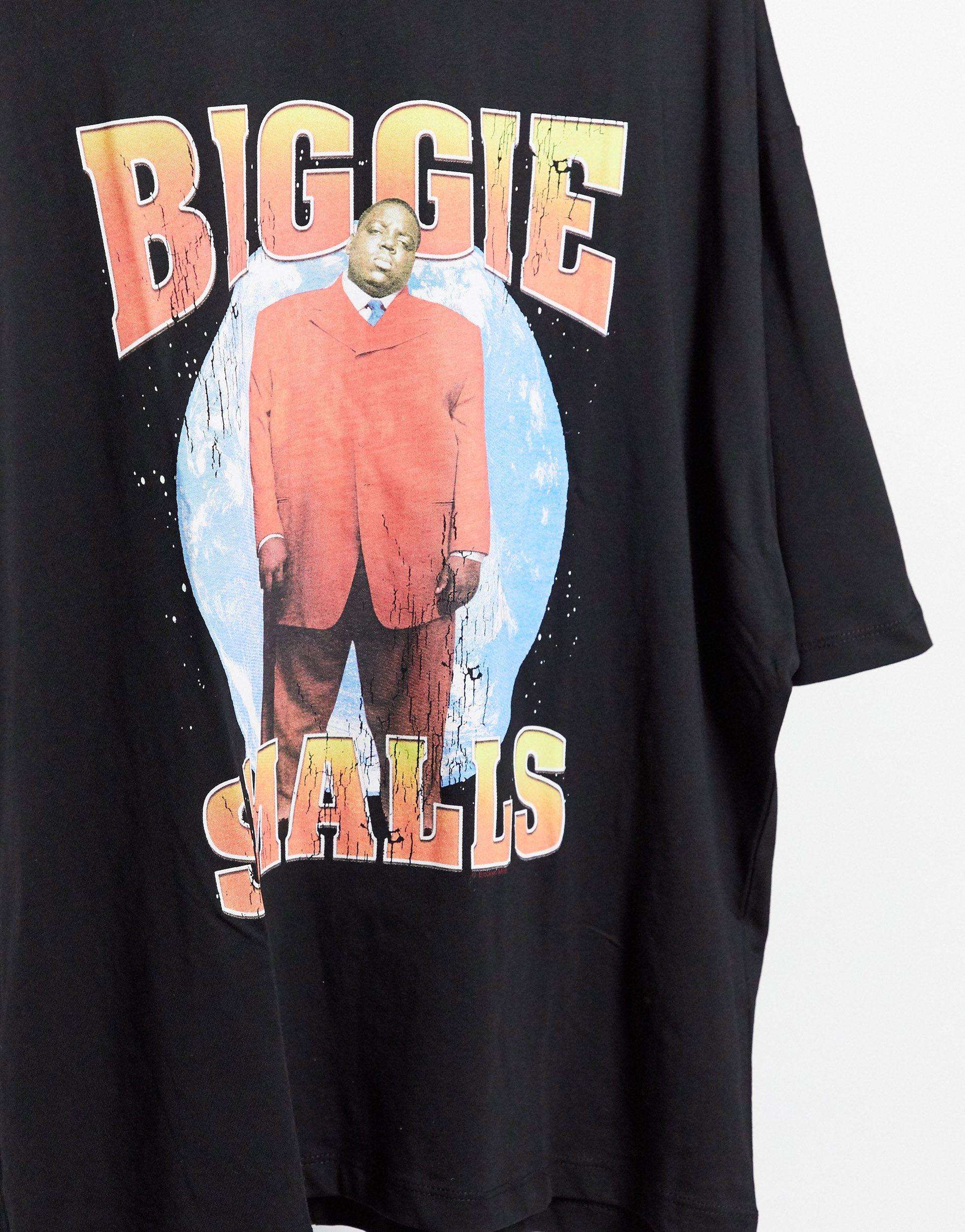 ASOS Biggie Smalls Oversized T-shirt With Front Print in Black for Men ...
