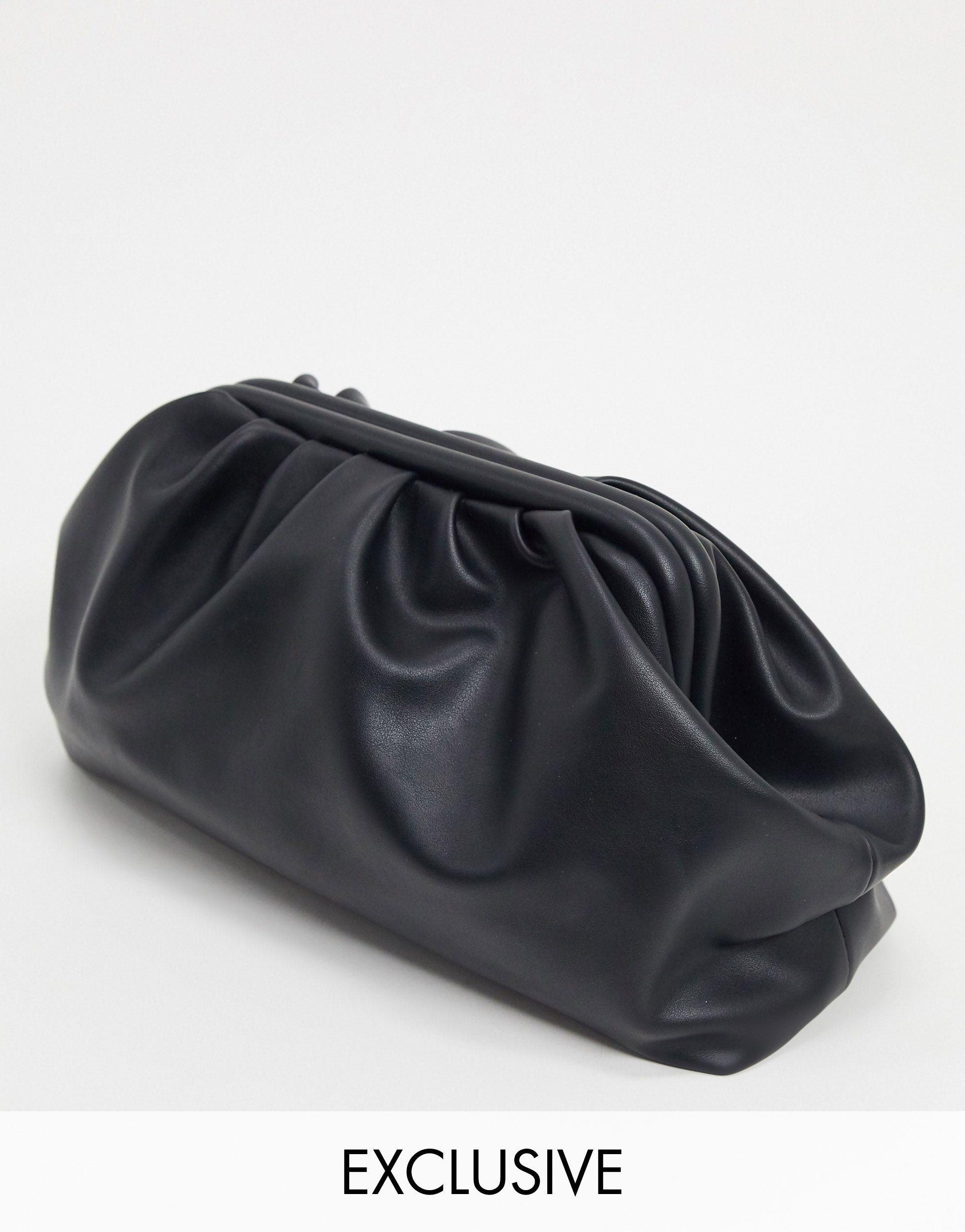 Oversized black clutch bag sale