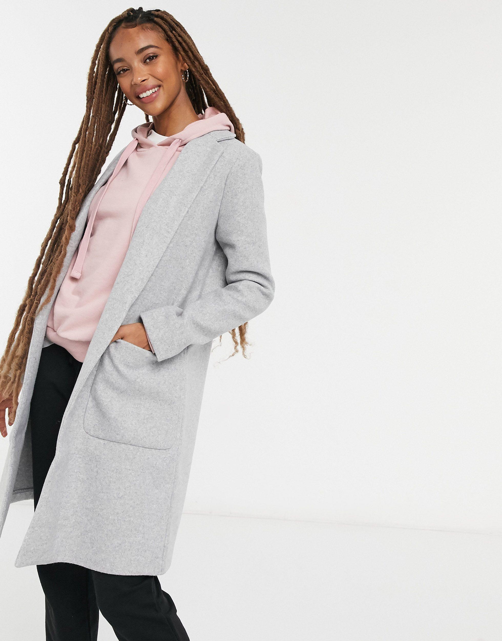 pull and bear grey coat