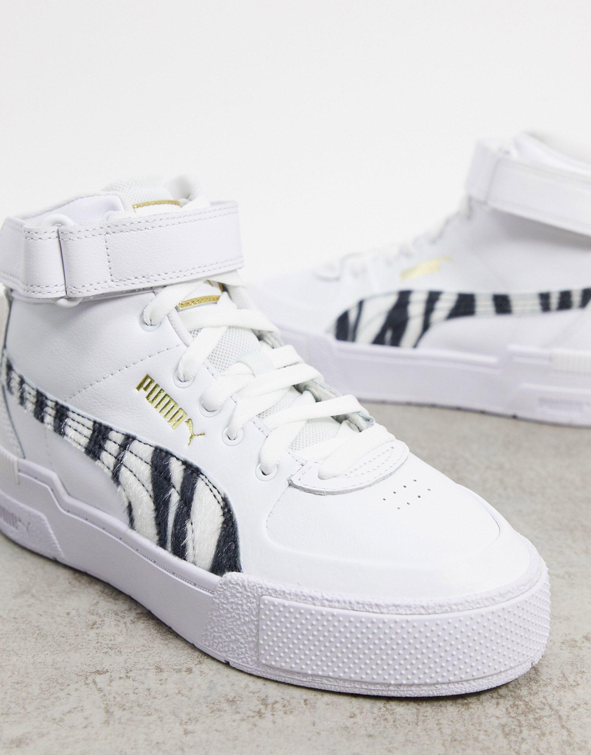 PUMA Cali Sport Hi-top Trainers in White - Lyst