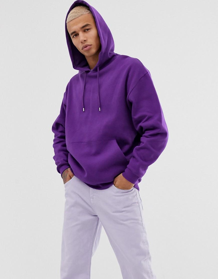 Sudadera extragrande con capucha en violeta ASOS de hombre de color Morado  | Lyst