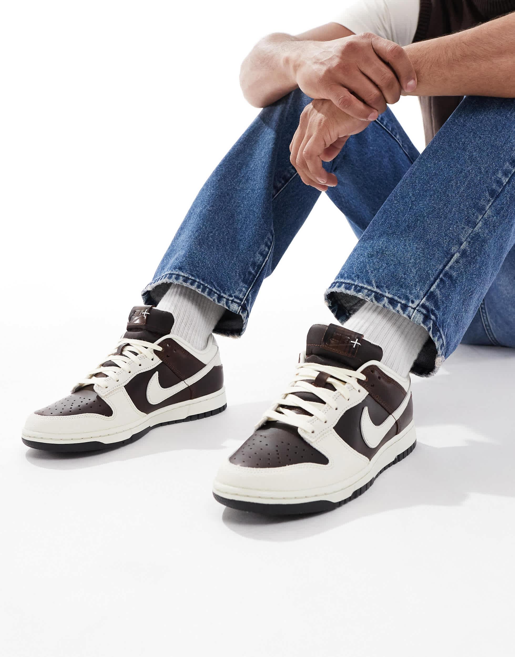 nike dunk low white black on feet