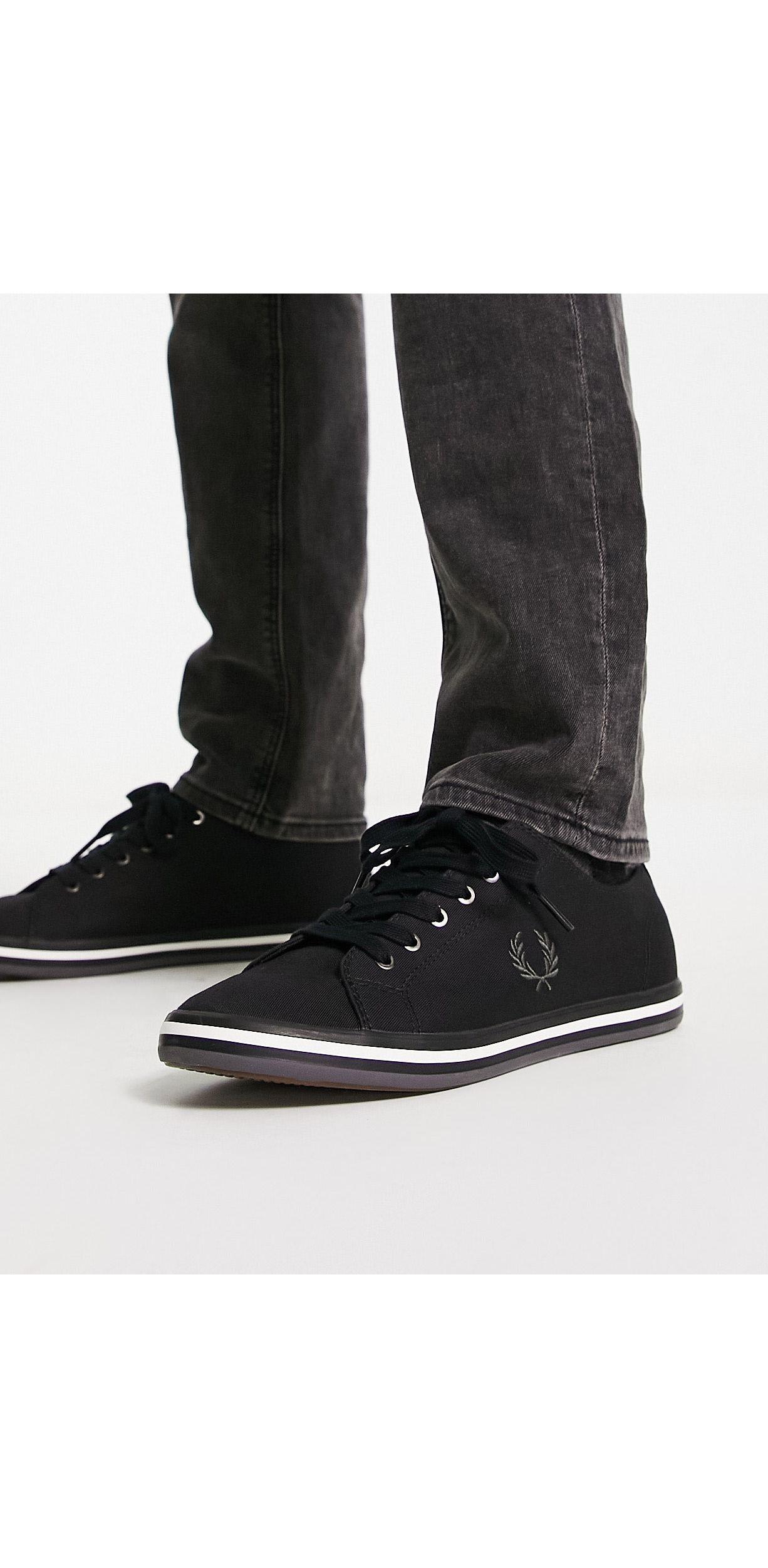 Fred Perry Kingston Twill Sneakers in Black for Men | Lyst