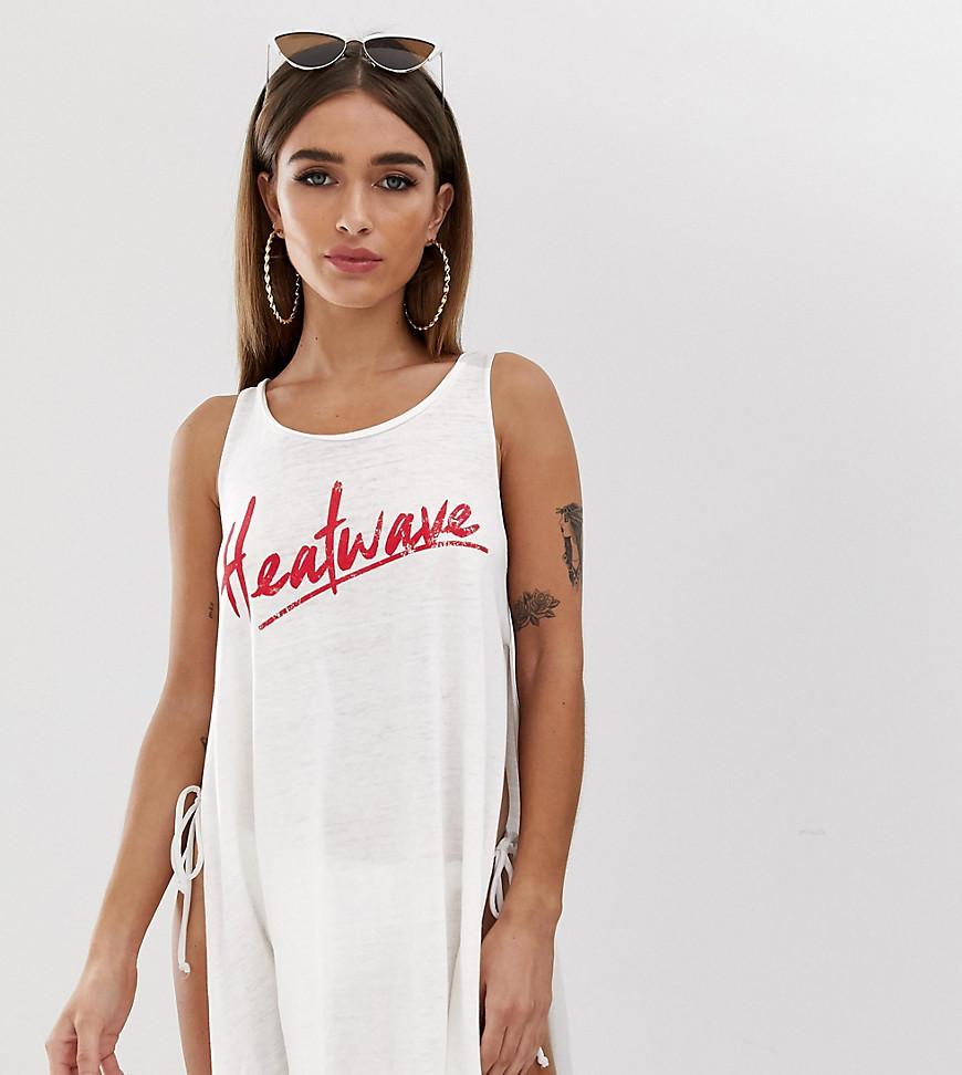 ASOS Asos Design Petite Heatwave Jersey Beach Cover Up With Split Sides