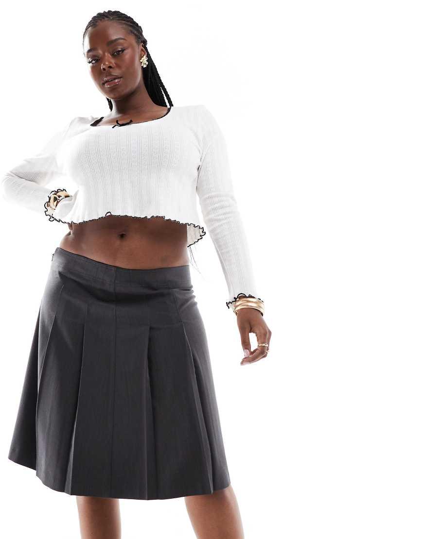Asos midi skirt pleated clearance