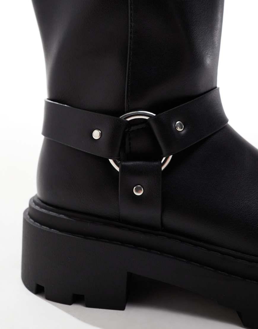 New Look Extra Wide Leg Chunky Knee Boot in Black Lyst UK