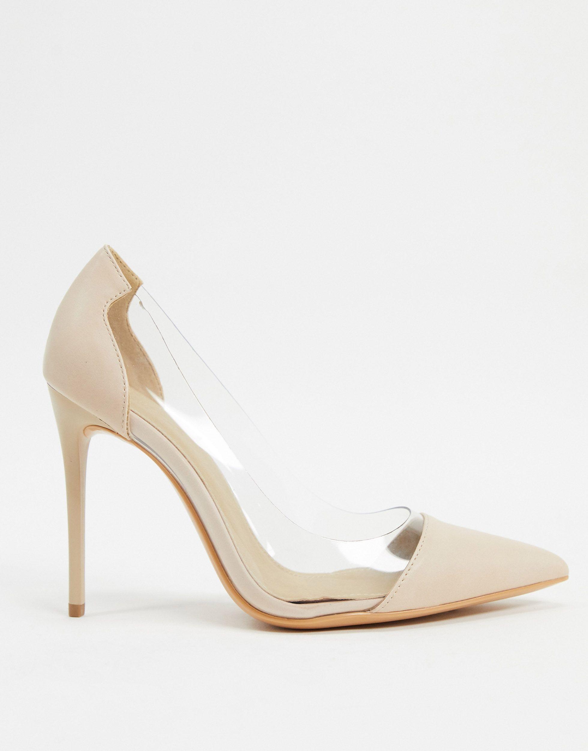 stiletto clear heels