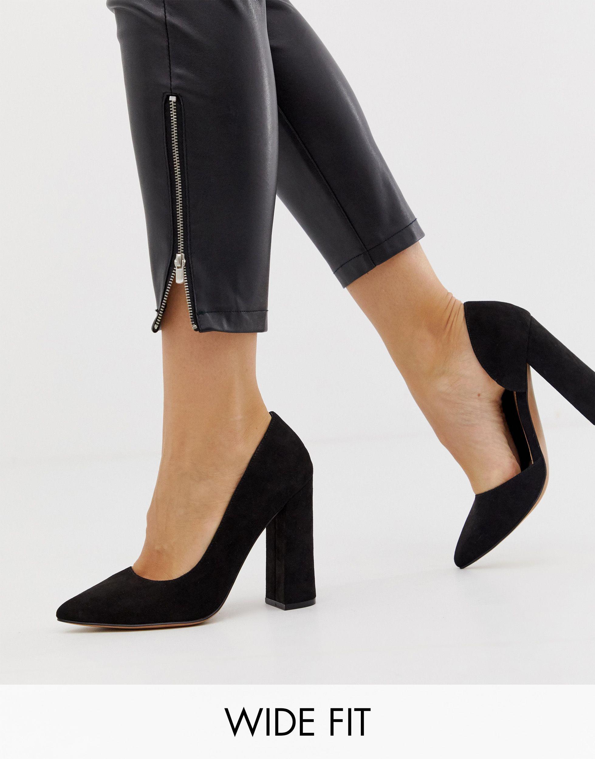 Scarpe Con Tacco Raid Donna | Raid Wide Fit - Katy - Scarpe Pianta Larga  Cipria Con Tacco Cipria Micro - Iris Accessori