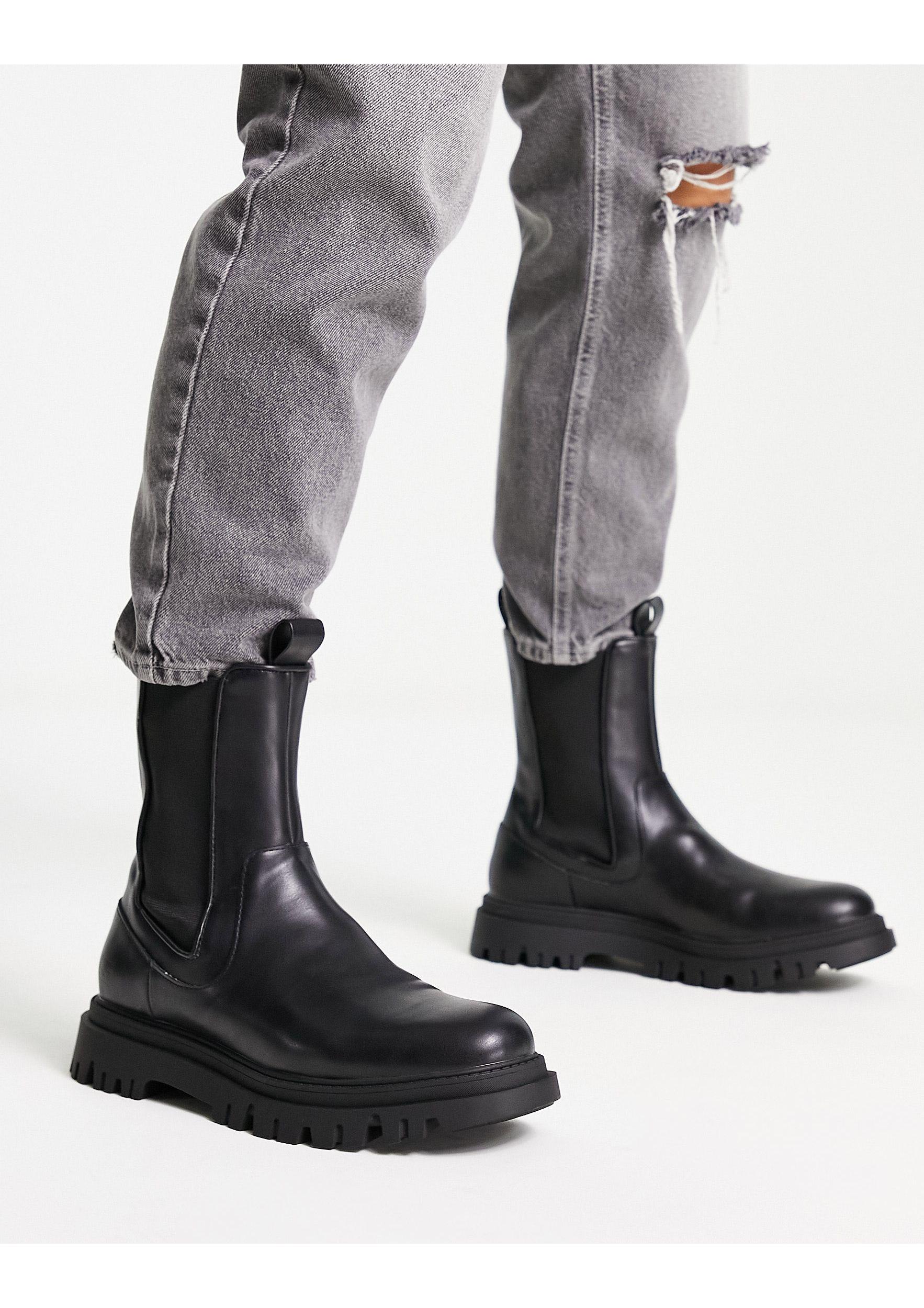 Pull&Bear High Chunky Tech Boots in White for Men | Lyst UK