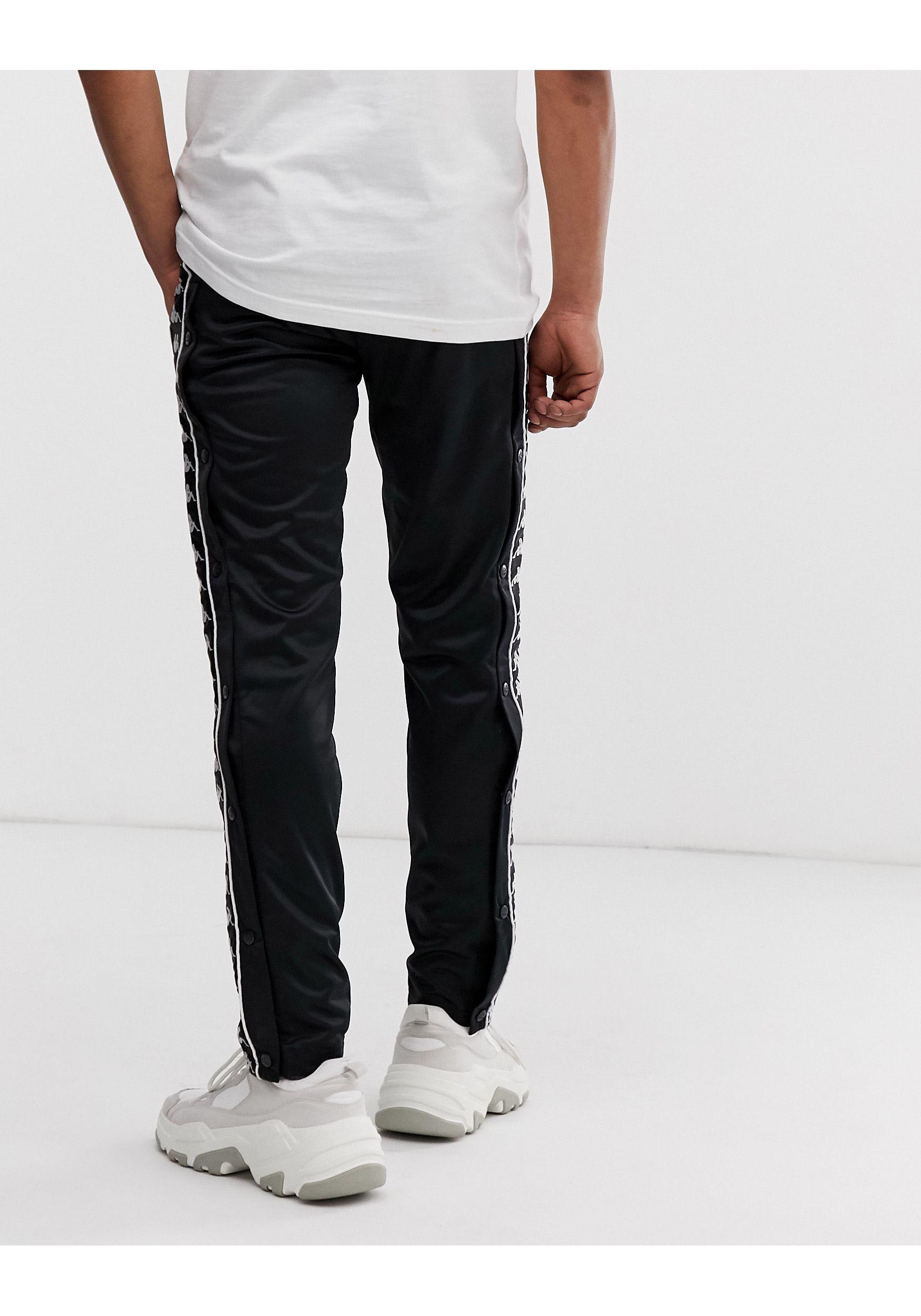Kappa Authentic Popper joggers in Black for Men | Lyst UK