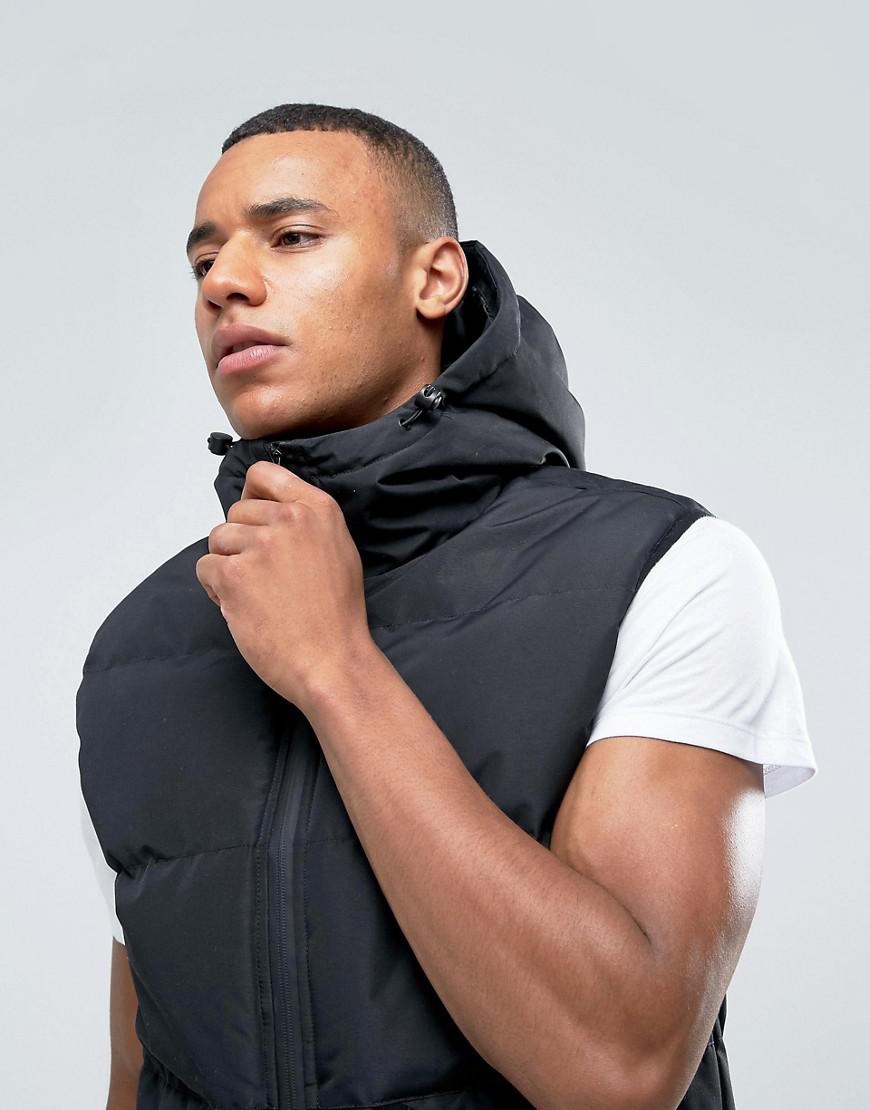 Lyst - D-struct Hooded Vest in Black for Men