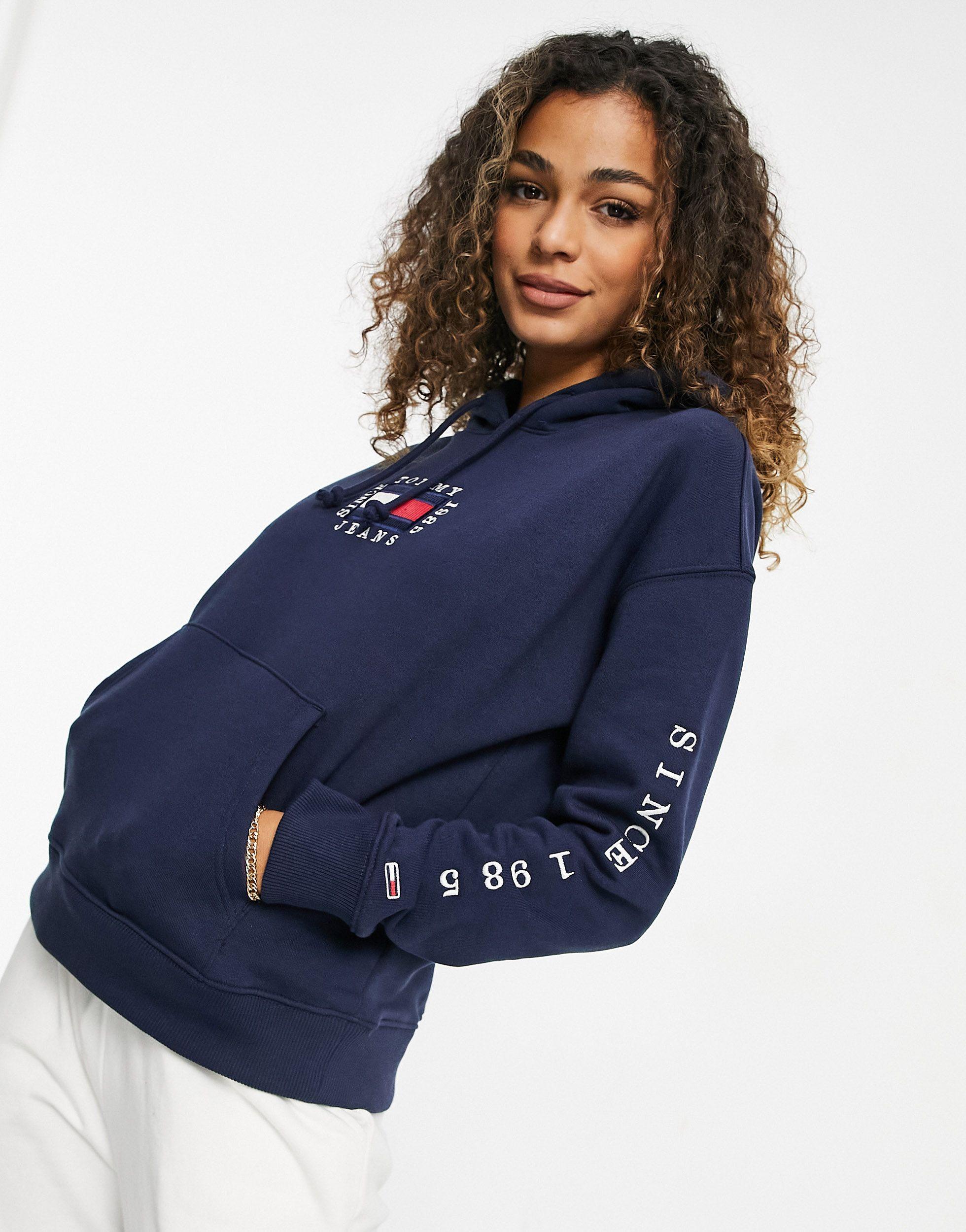 tommy jeans box flag hoodie