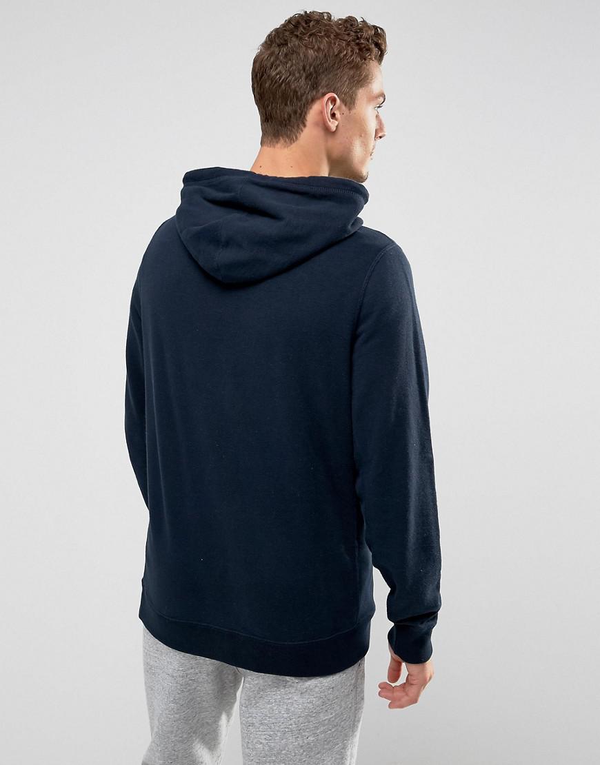 Abercrombie & Fitch Logo Hoodie In Navy in Blue for Men | Lyst