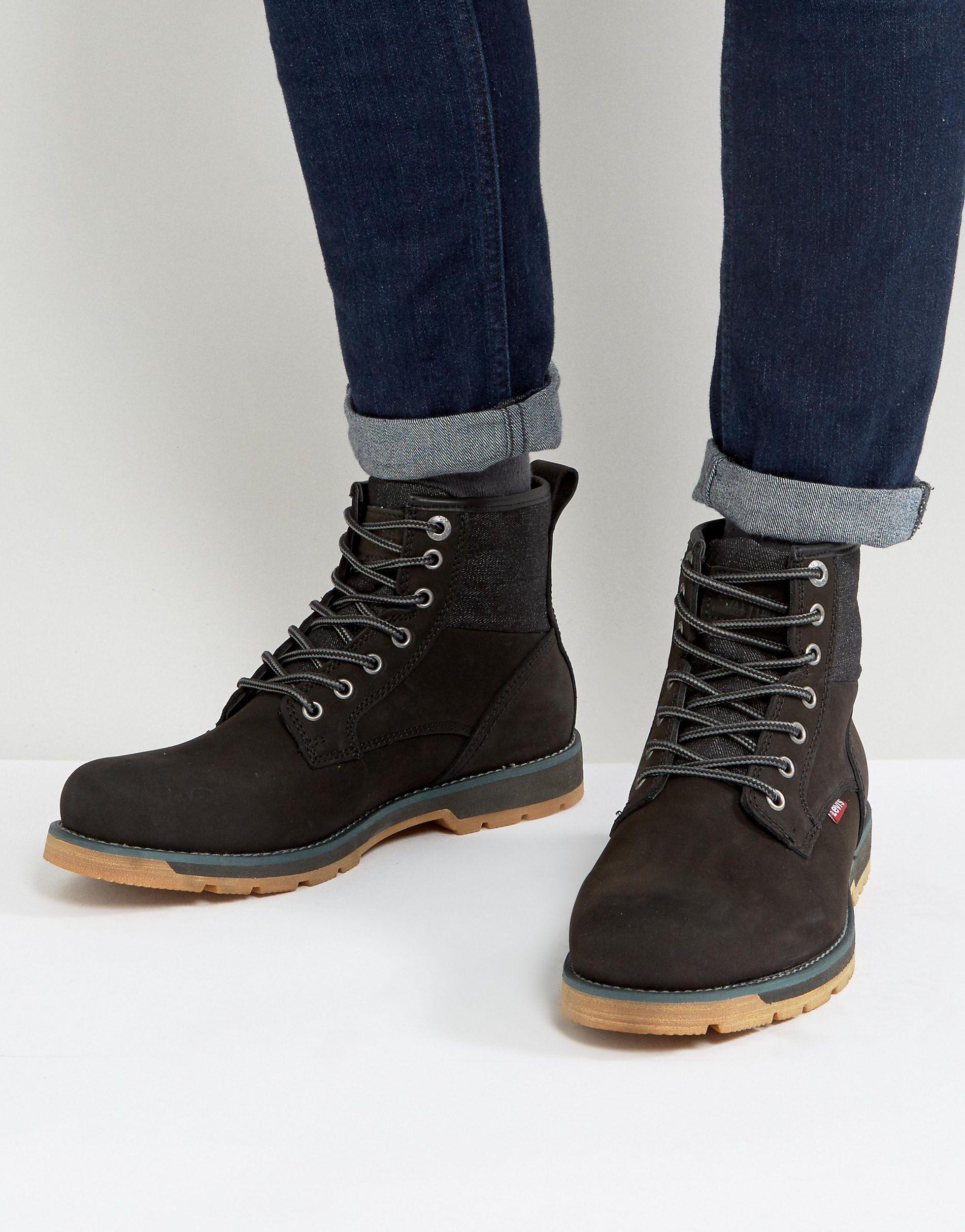 Botas negras Levi's de Cuero de color Negro para hombre | Lyst