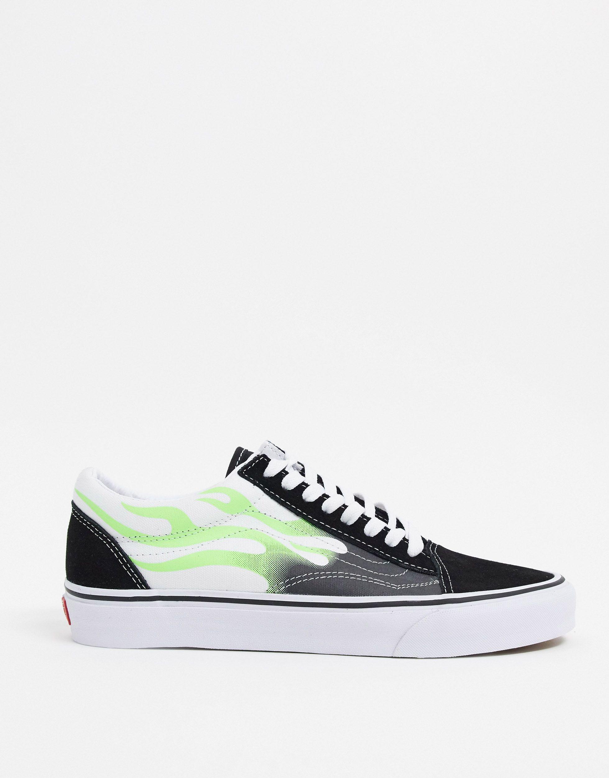 Vans Old Skool - Sneakers Met Vlammen in het Zwart voor heren - Lyst