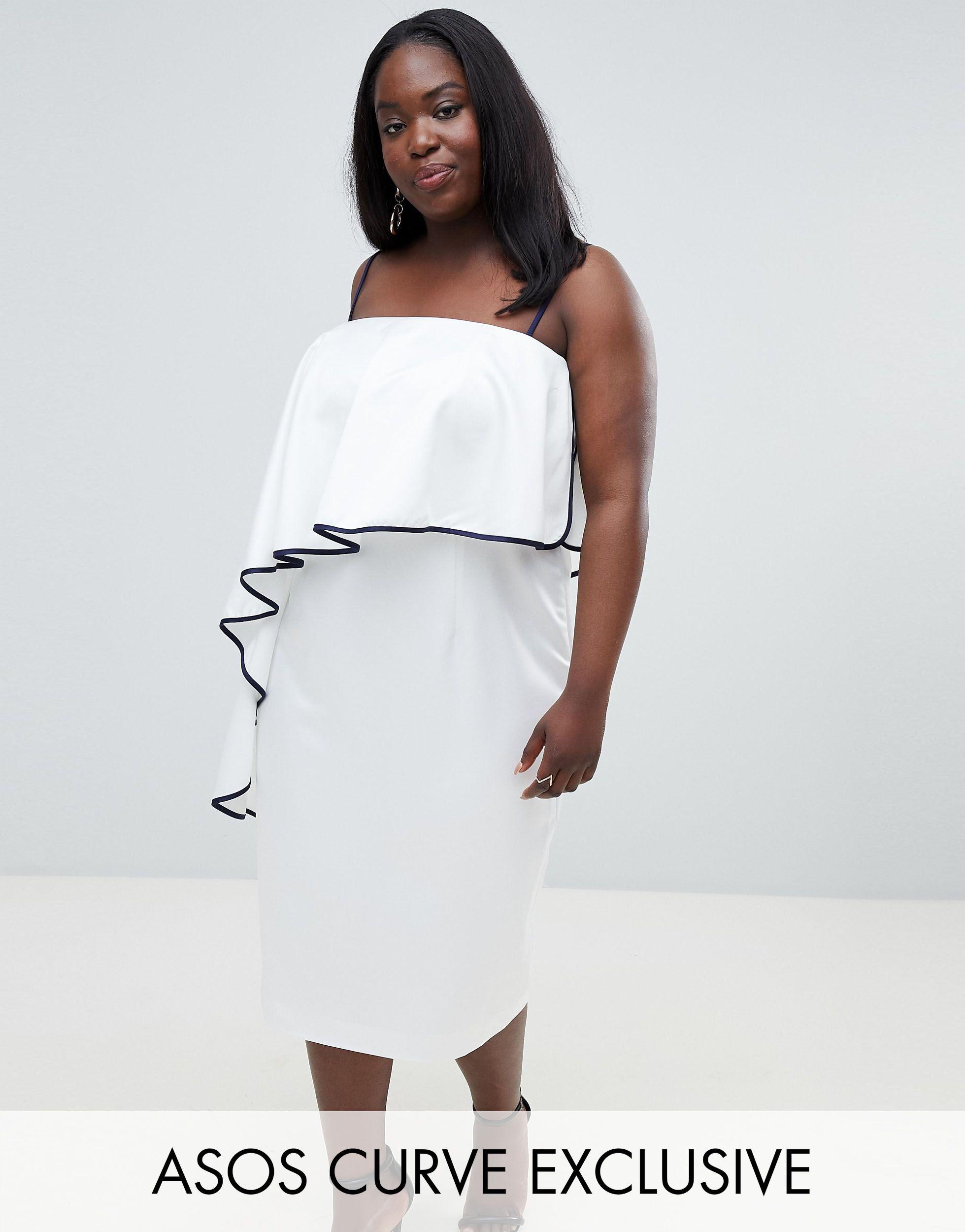 white ruffle dress asos