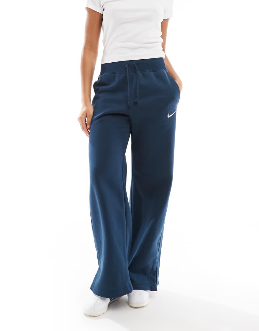 Nike Phoenix Fleece Oversized Wide Leg Joggers in Blue Lyst UK