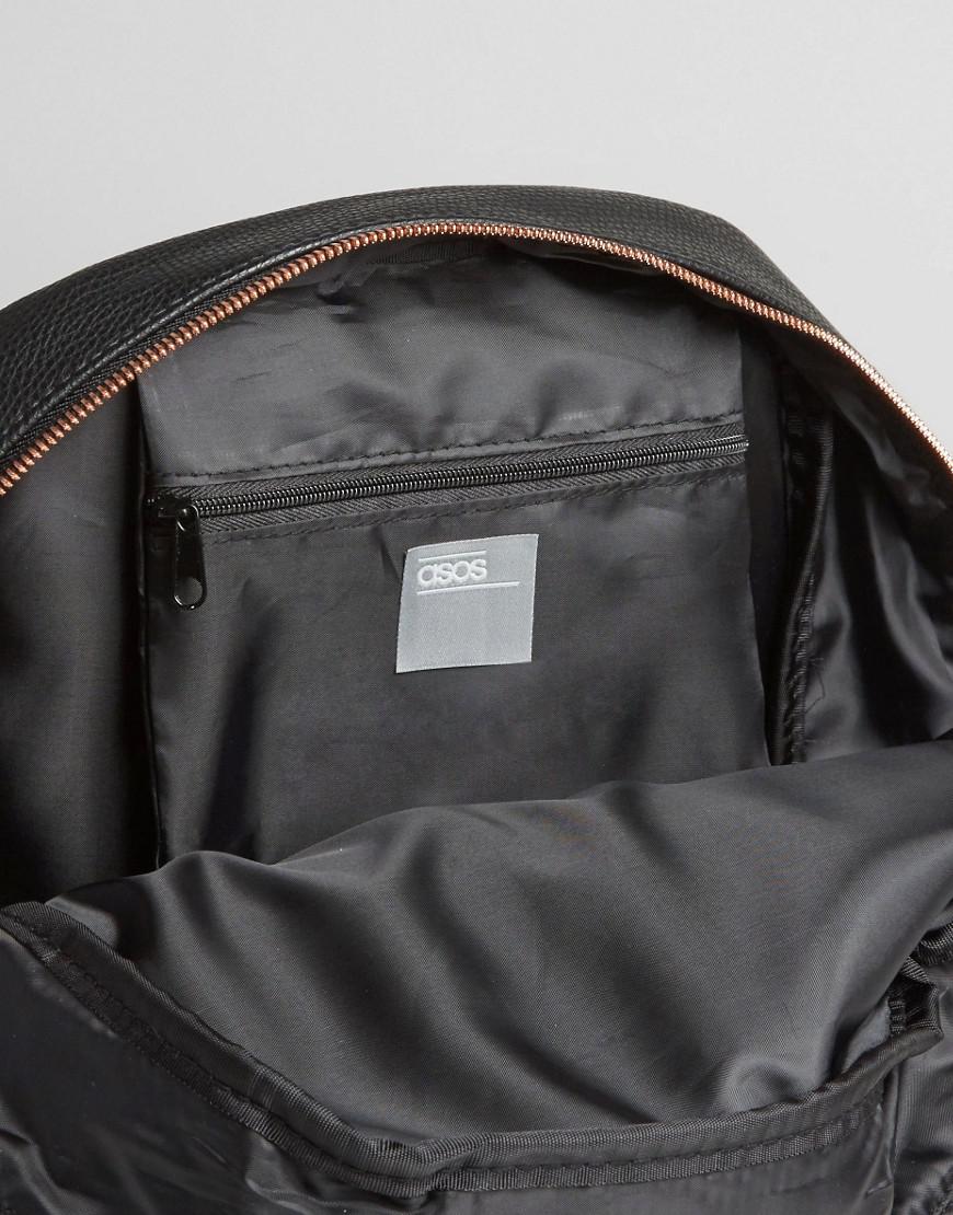 backpack rose gold zip