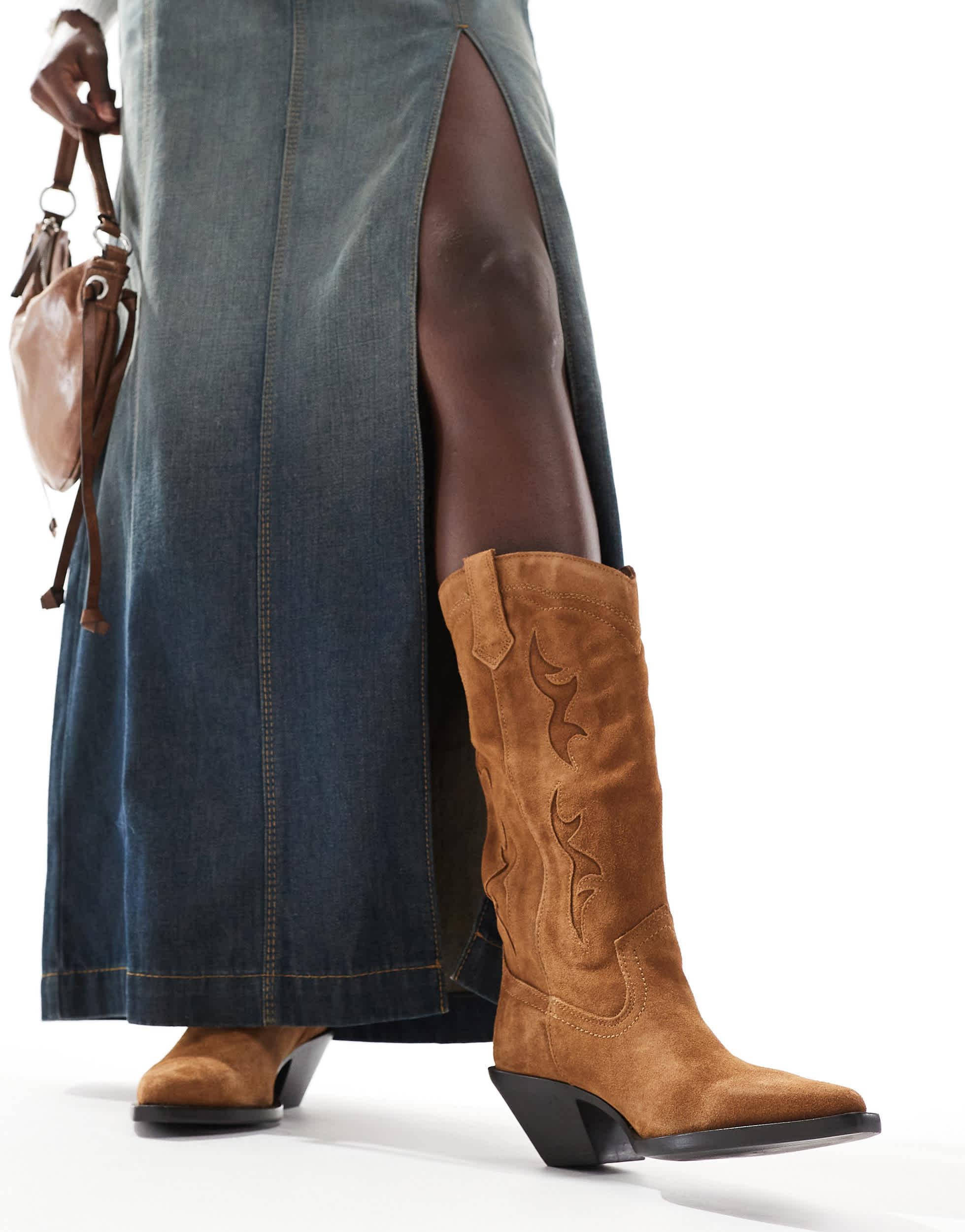 Cowboy Stradivarius Stiefel Knee High Boots Stradivarius Boots