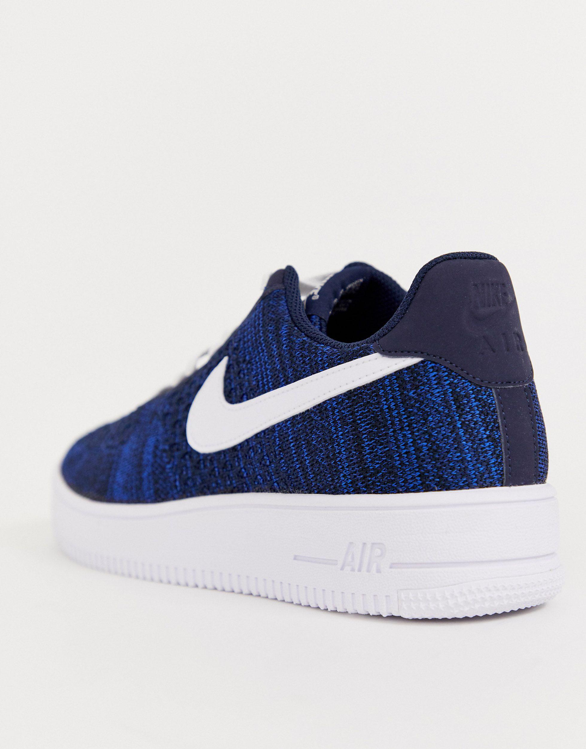 Air Force 1 Flyknit - Baskets - Bleu marine Nike pour homme en coloris Bleu  | Lyst