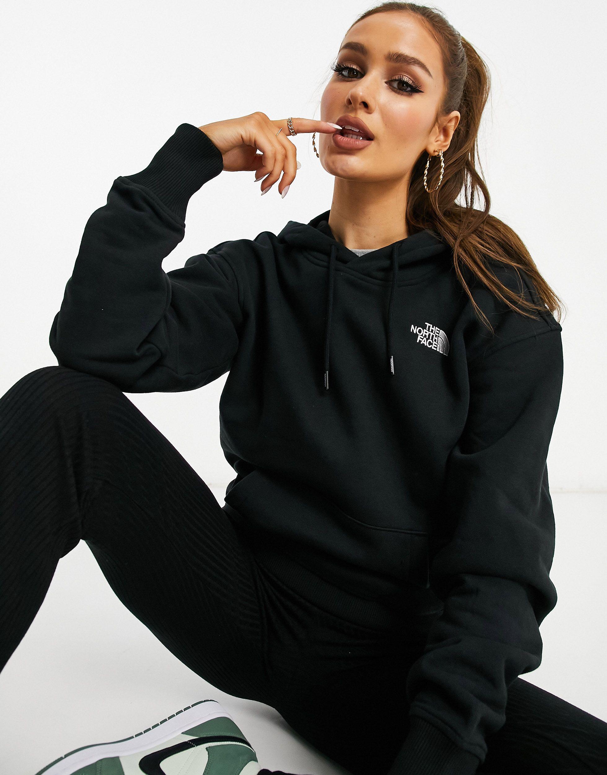 The North Face Cotton Essential Hoodie in Black | Lyst Australia