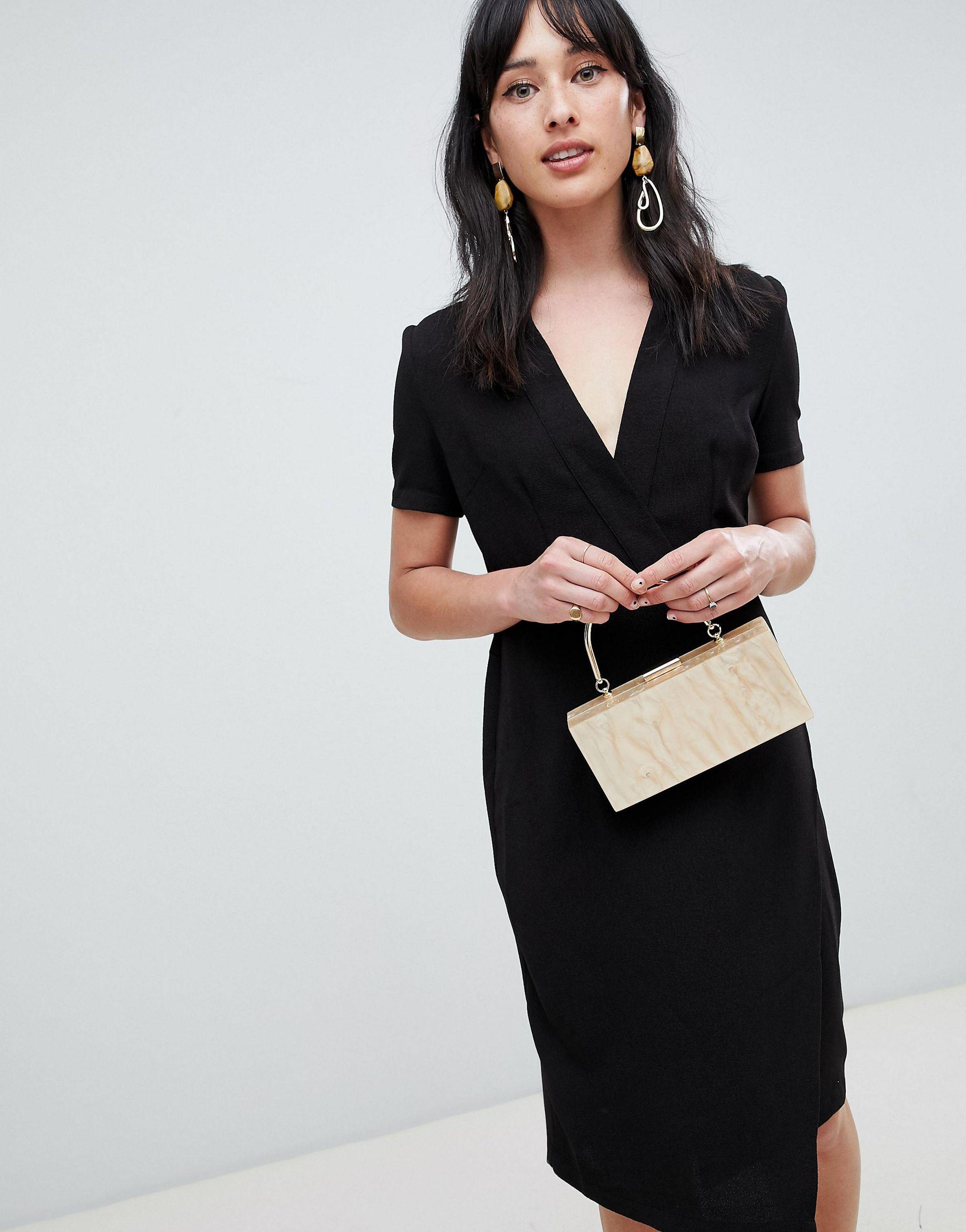 tailored wrap dress