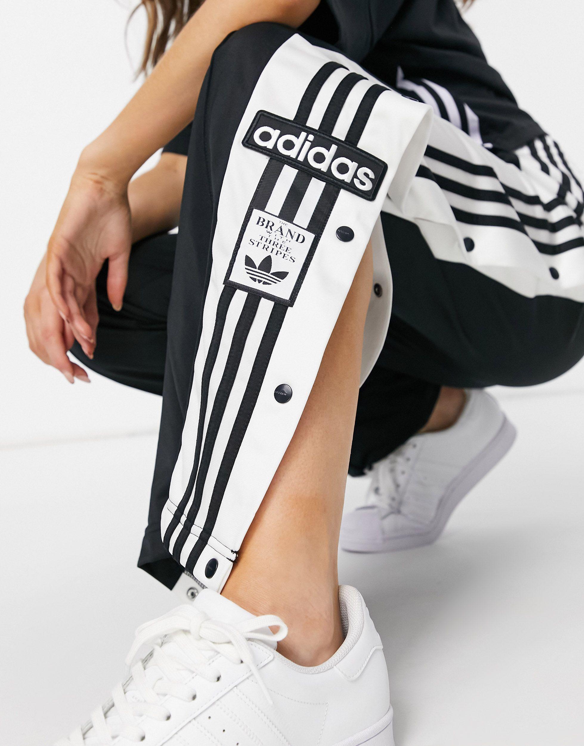 adidas Originals Adibreak Side Popper Track Pants in Black - Lyst
