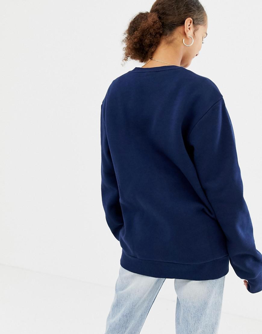 reebok classics navy vector logo sweatshirt
