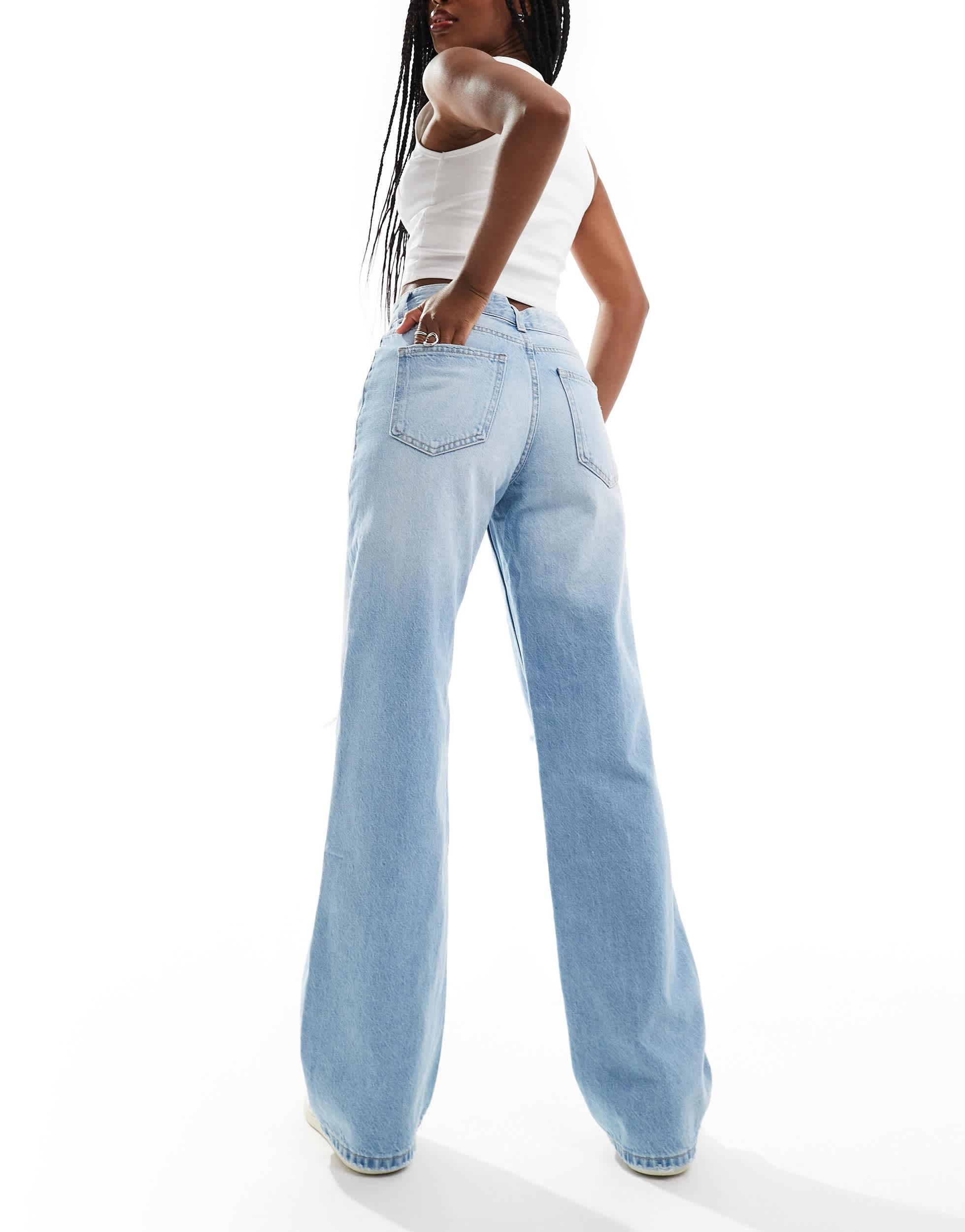 Jeans wide leg bershka best sale
