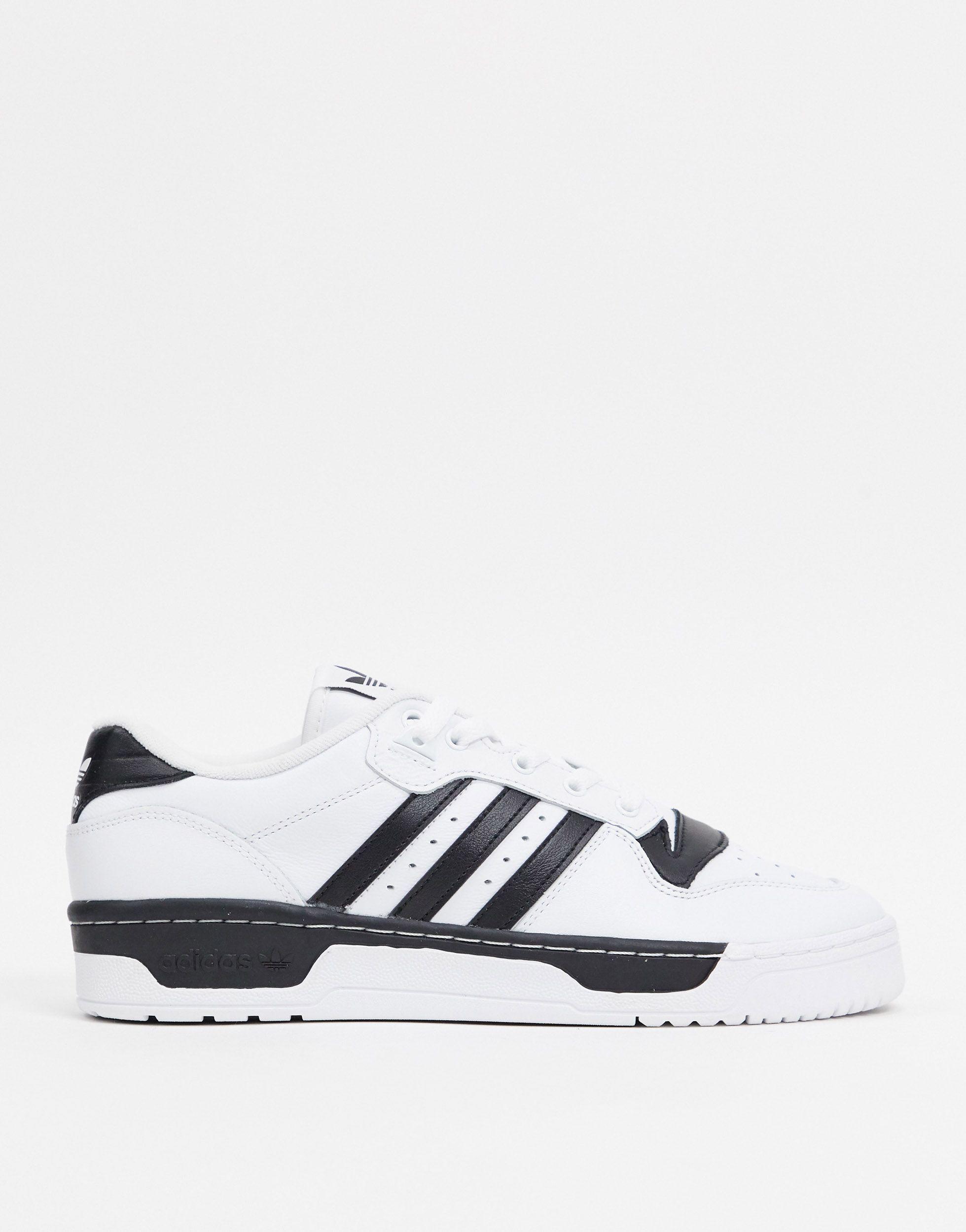 adidas rivalry low white black