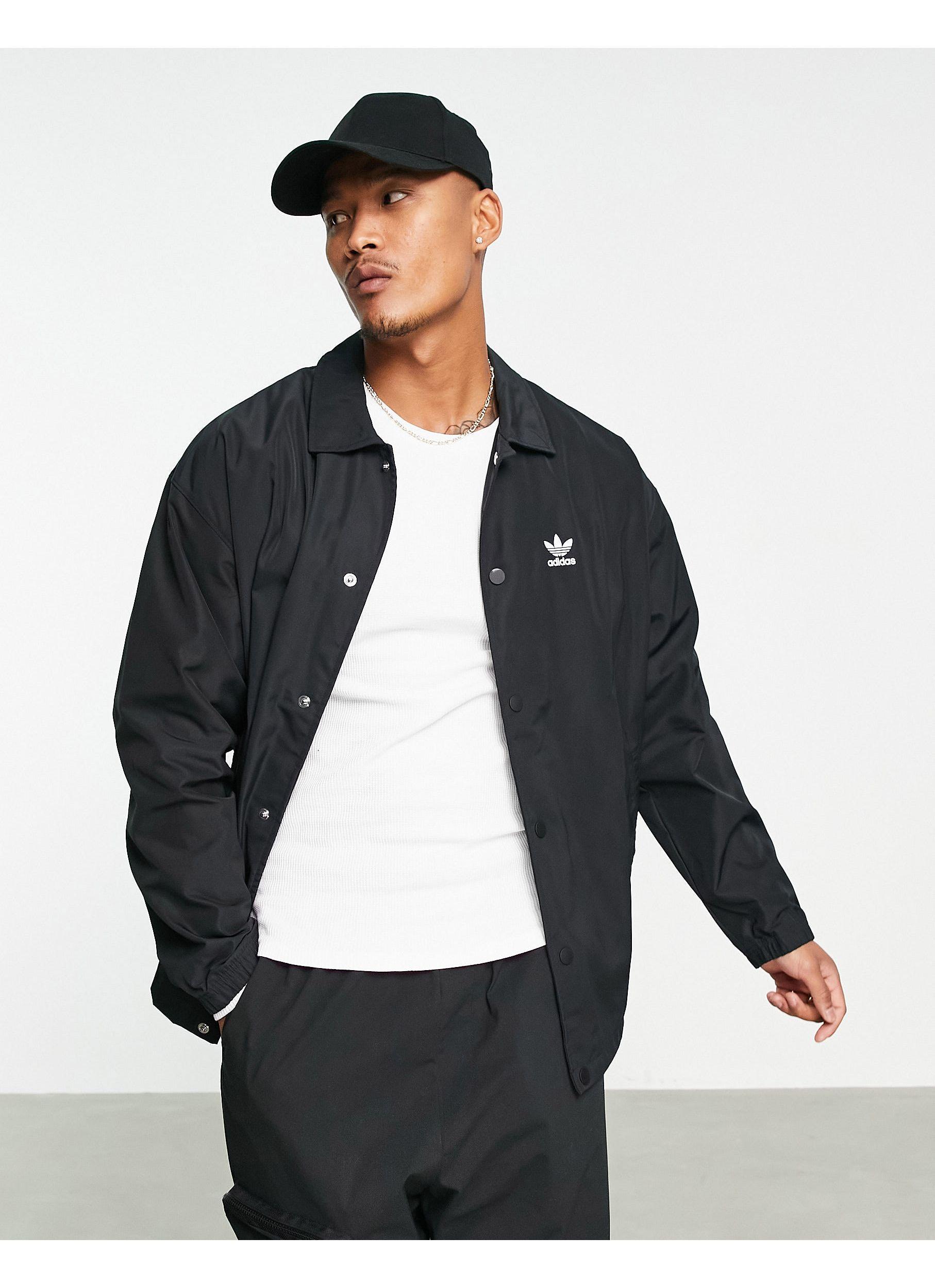 adidas Originals Adicolor Coach Jacket in Black for Men | Lyst UK