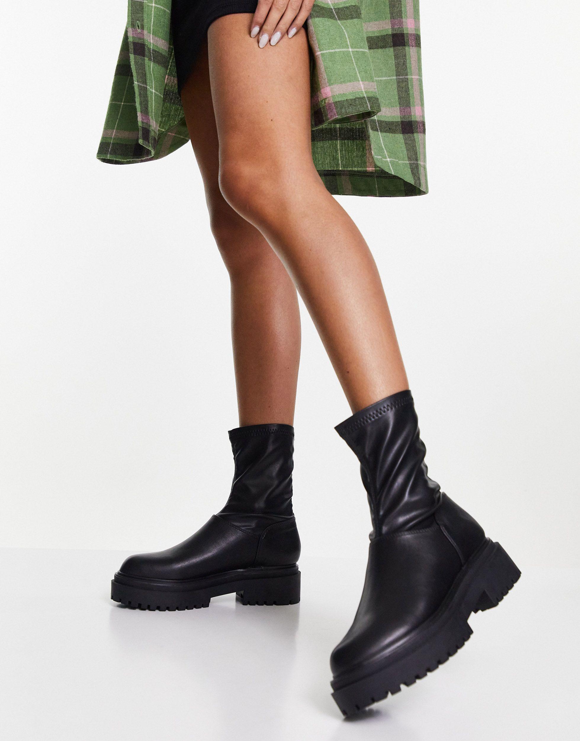Botas negras con plataforma gruesa Pimkie de color Negro - Lyst