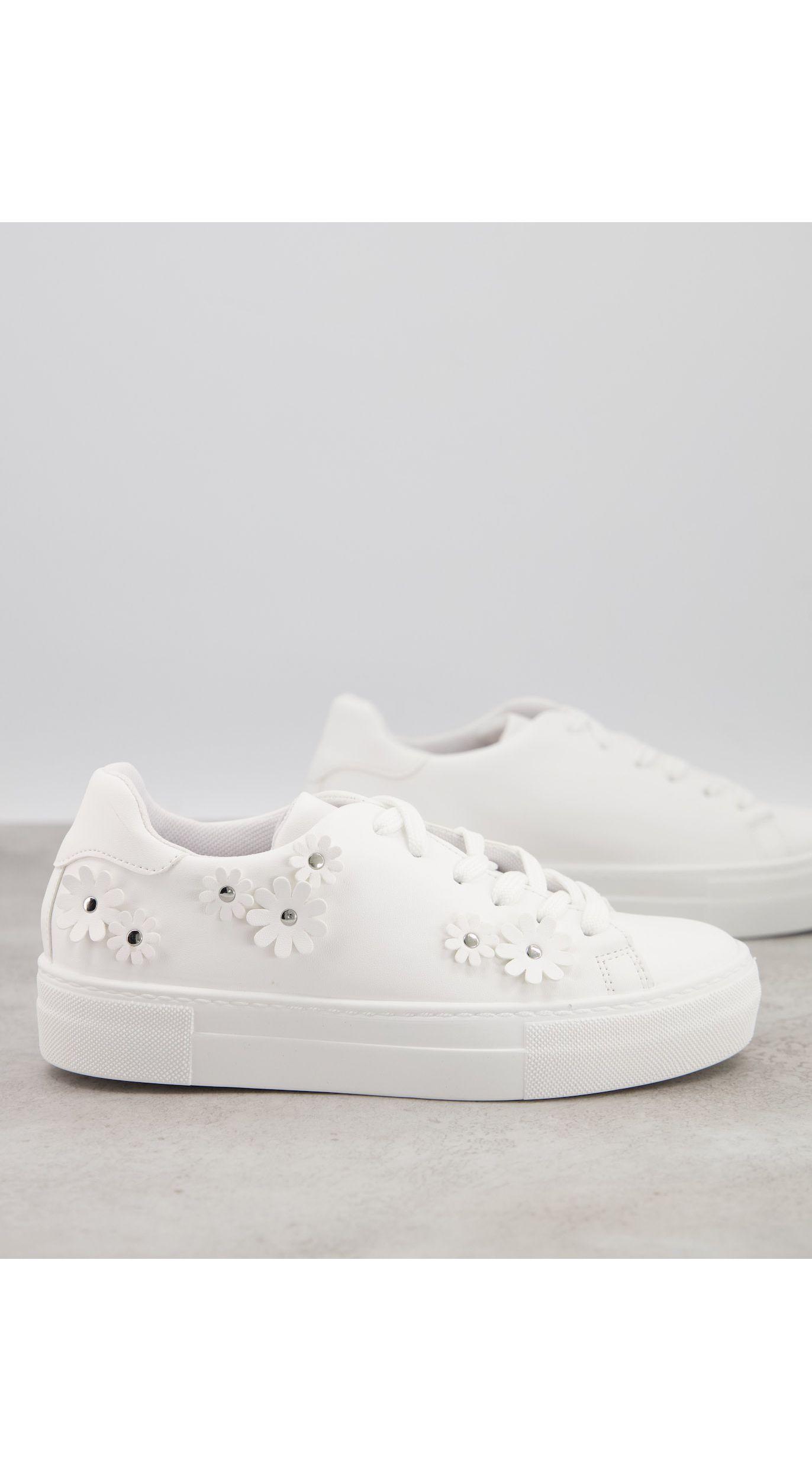 asos white platform trainers