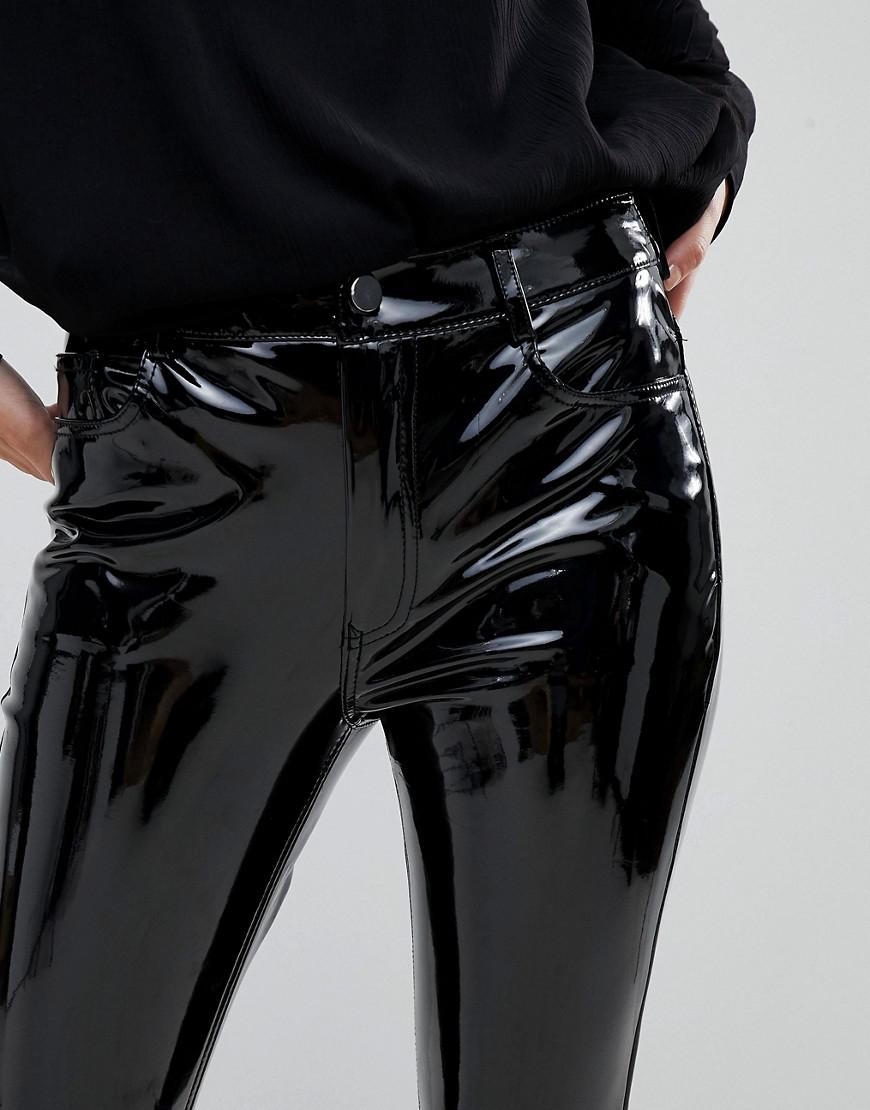 vinyl skinny pants
