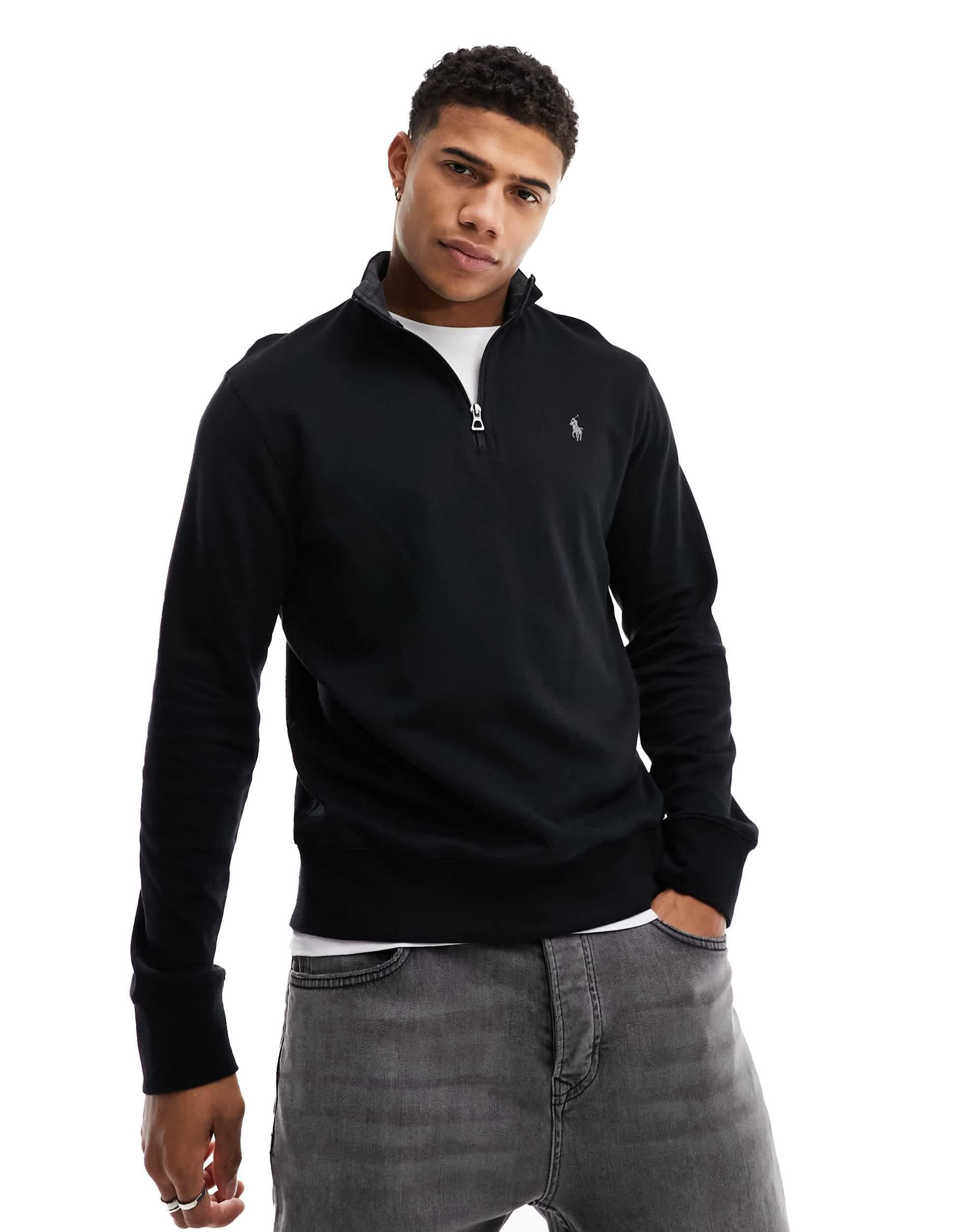 Polo Ralph Lauren Icon Logo Double Knit Half Zip Sweatshirt