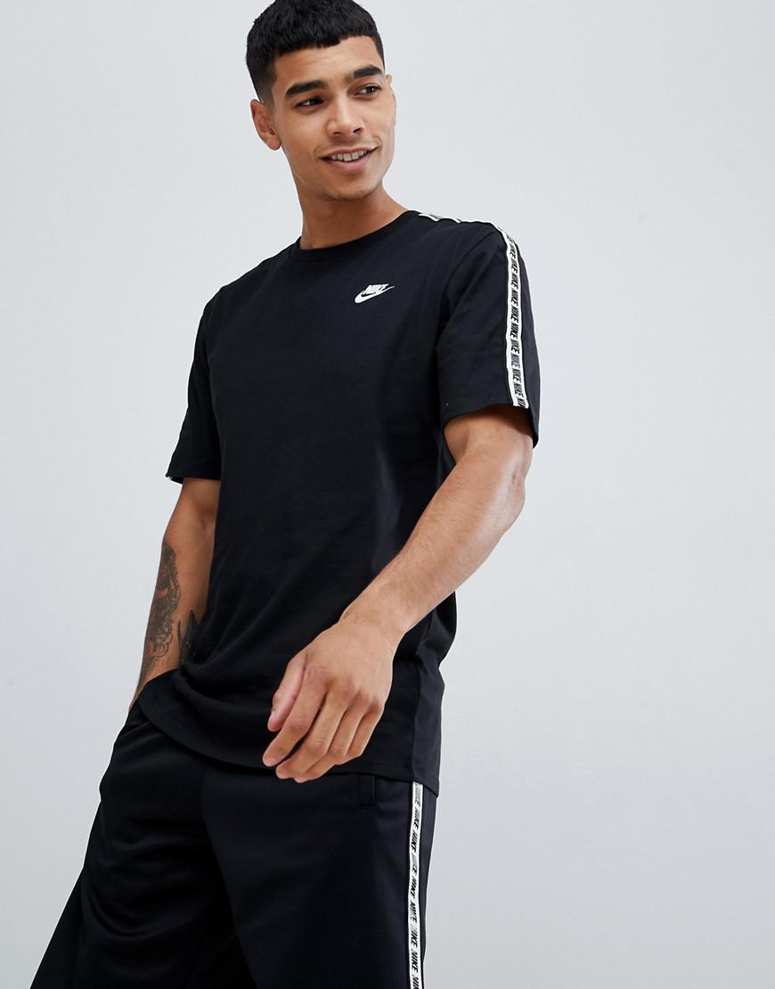 Nike Logo Taping T-shirt in Black for Men | Lyst Australia