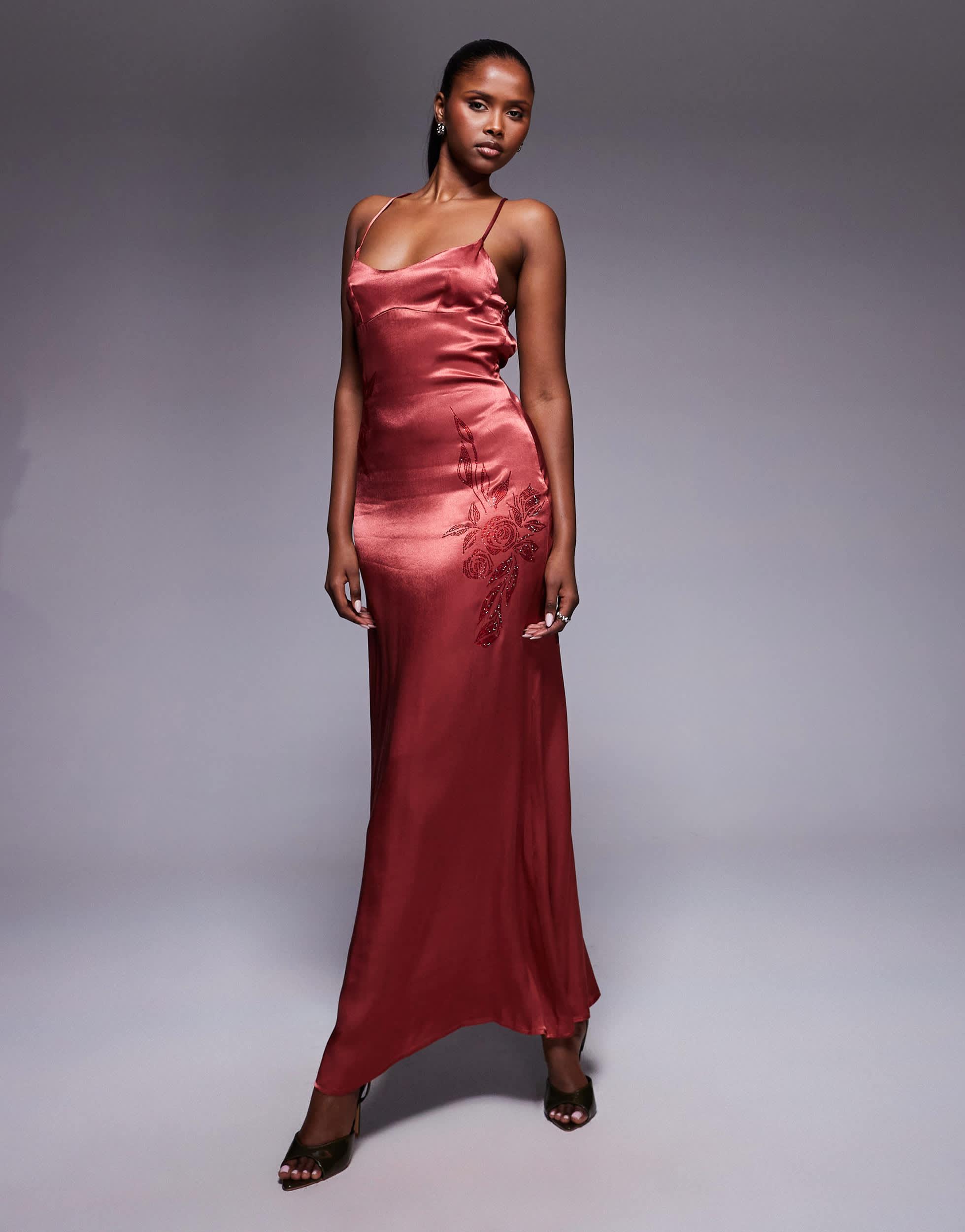 pink satin cami dress MULTI-LAYERED SILK LACE CAMI DRESS  Viktor&Rolf