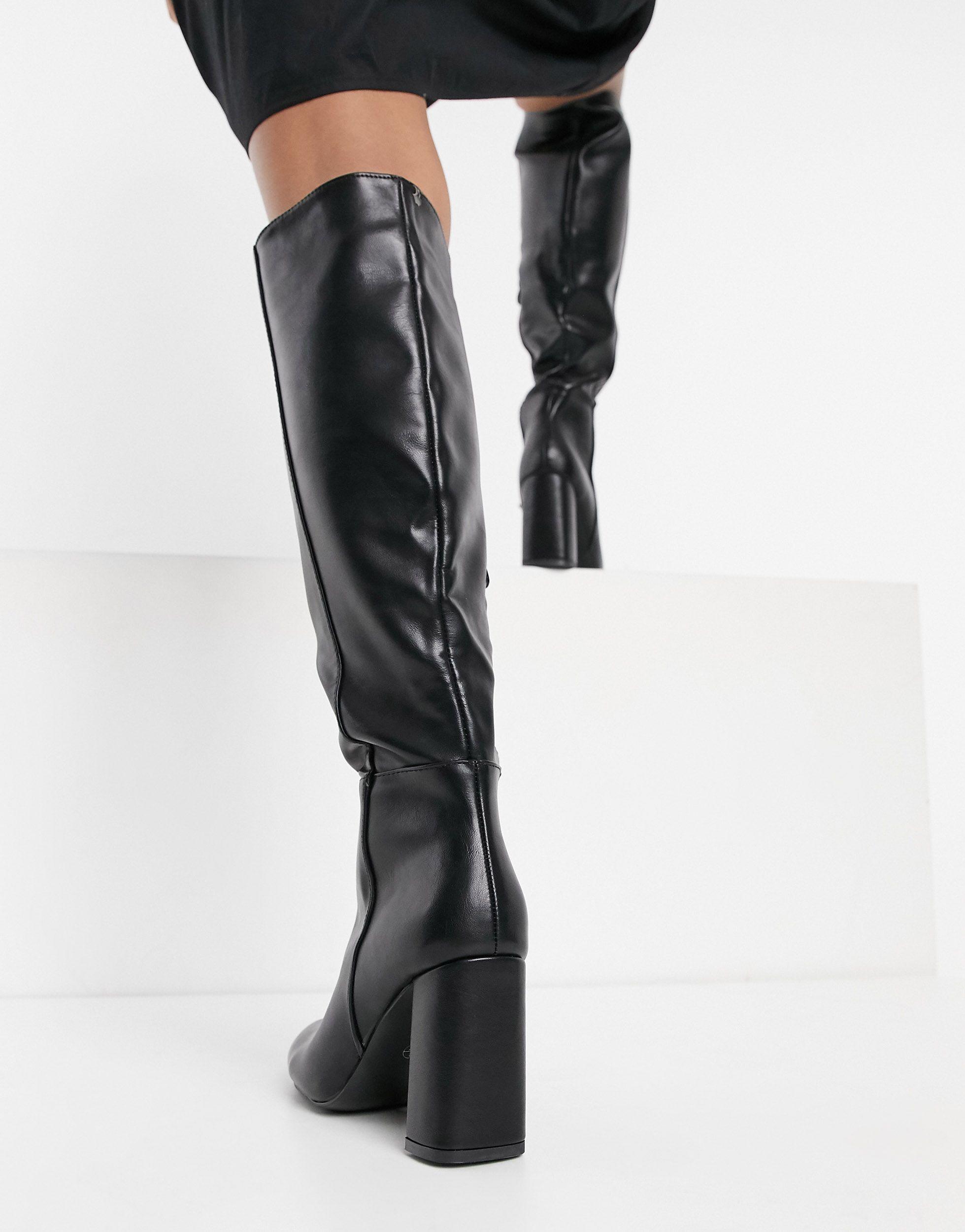 Dakota - bottes montantes à talon carré Schuh en coloris Noir - Lyst