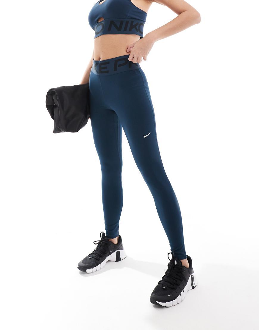 Navy blue nike pro leggings sale