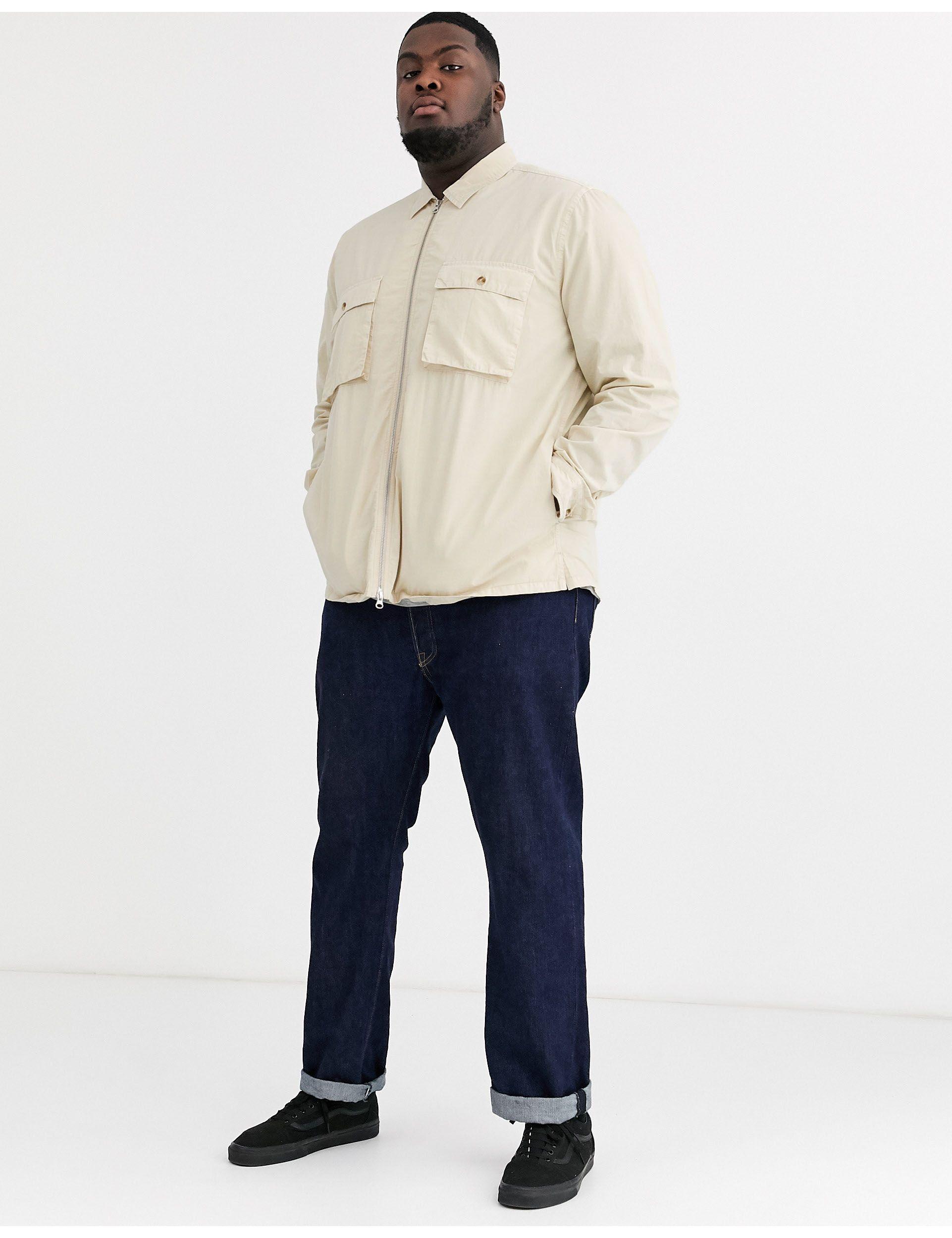 dogtooth jacquard zip through overshirt